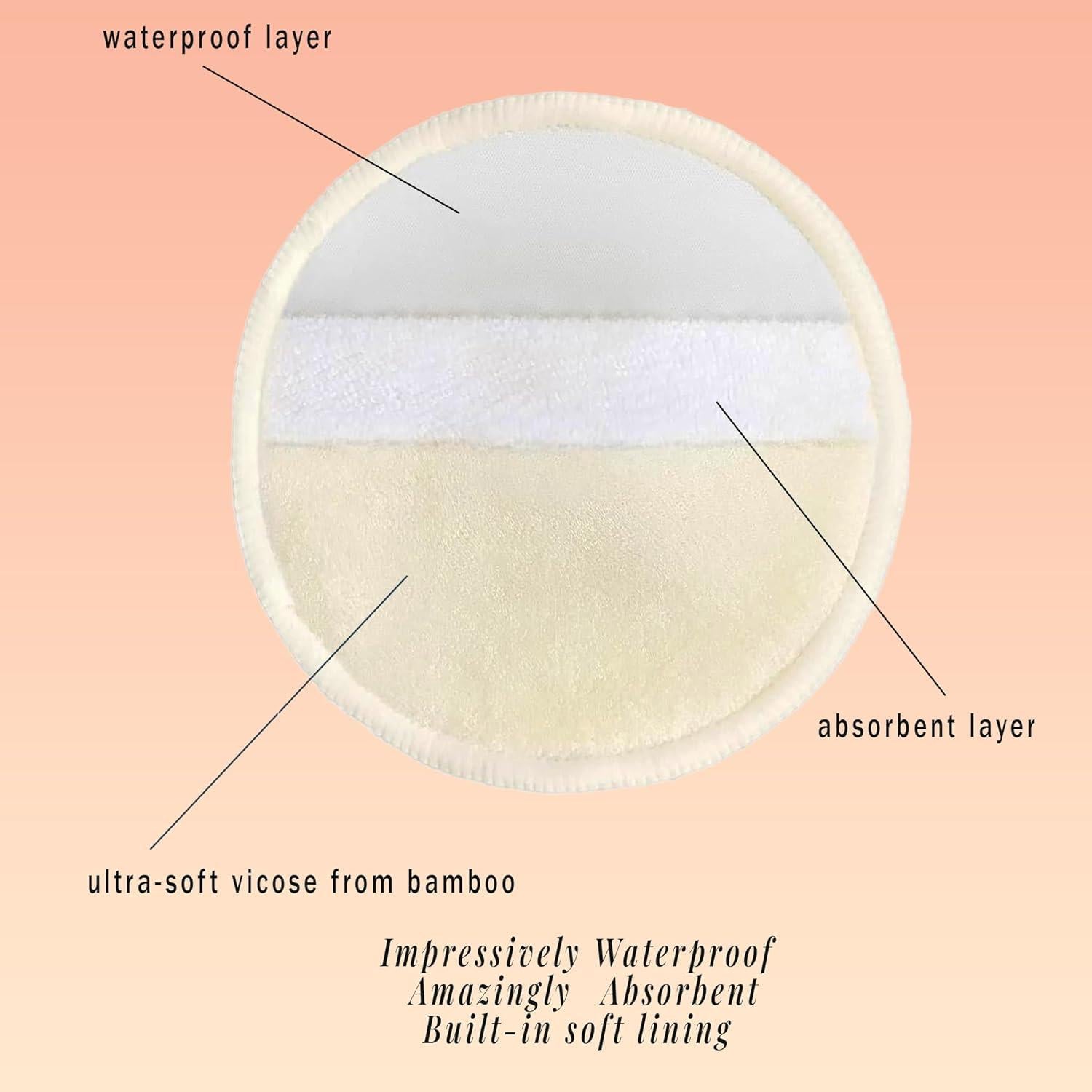 Almohadillas de Lactancia Reutilizables Soothe - 12 Piezas de Bambú