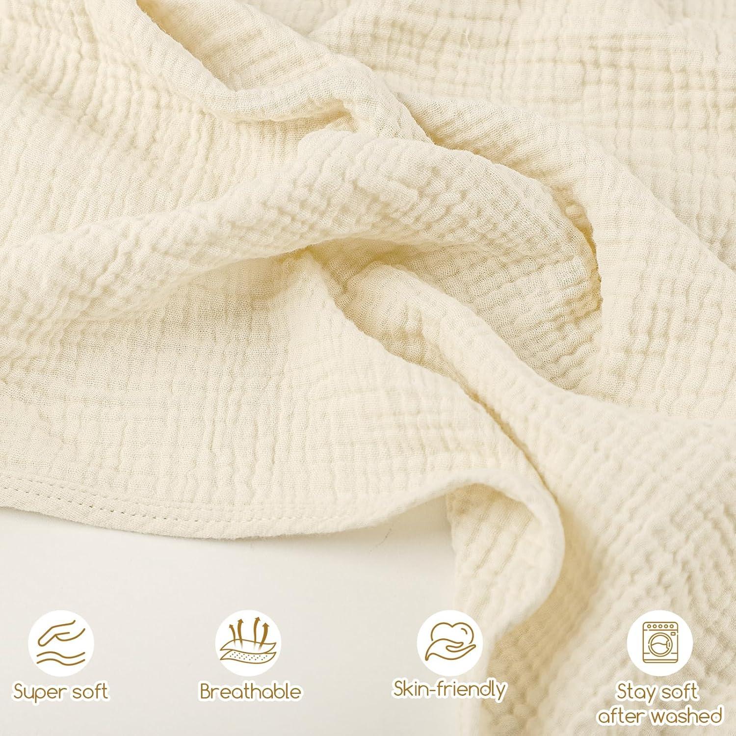 Cubierta de Asiento de Auto Muselina Beige para Bebés 2 en 1