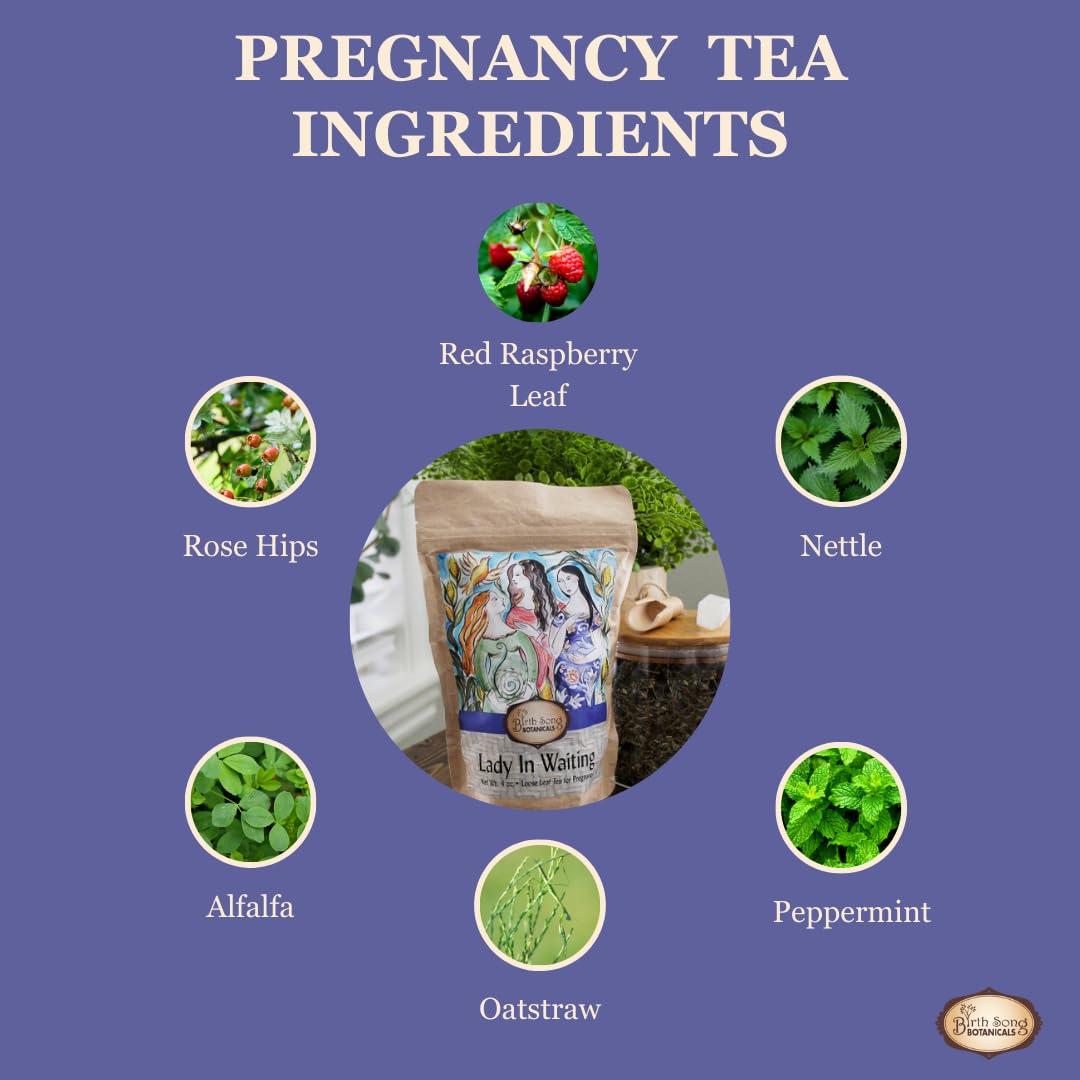 Té de Embarazo Lady in Waiting Birth Song Botanicals 40 Porciones