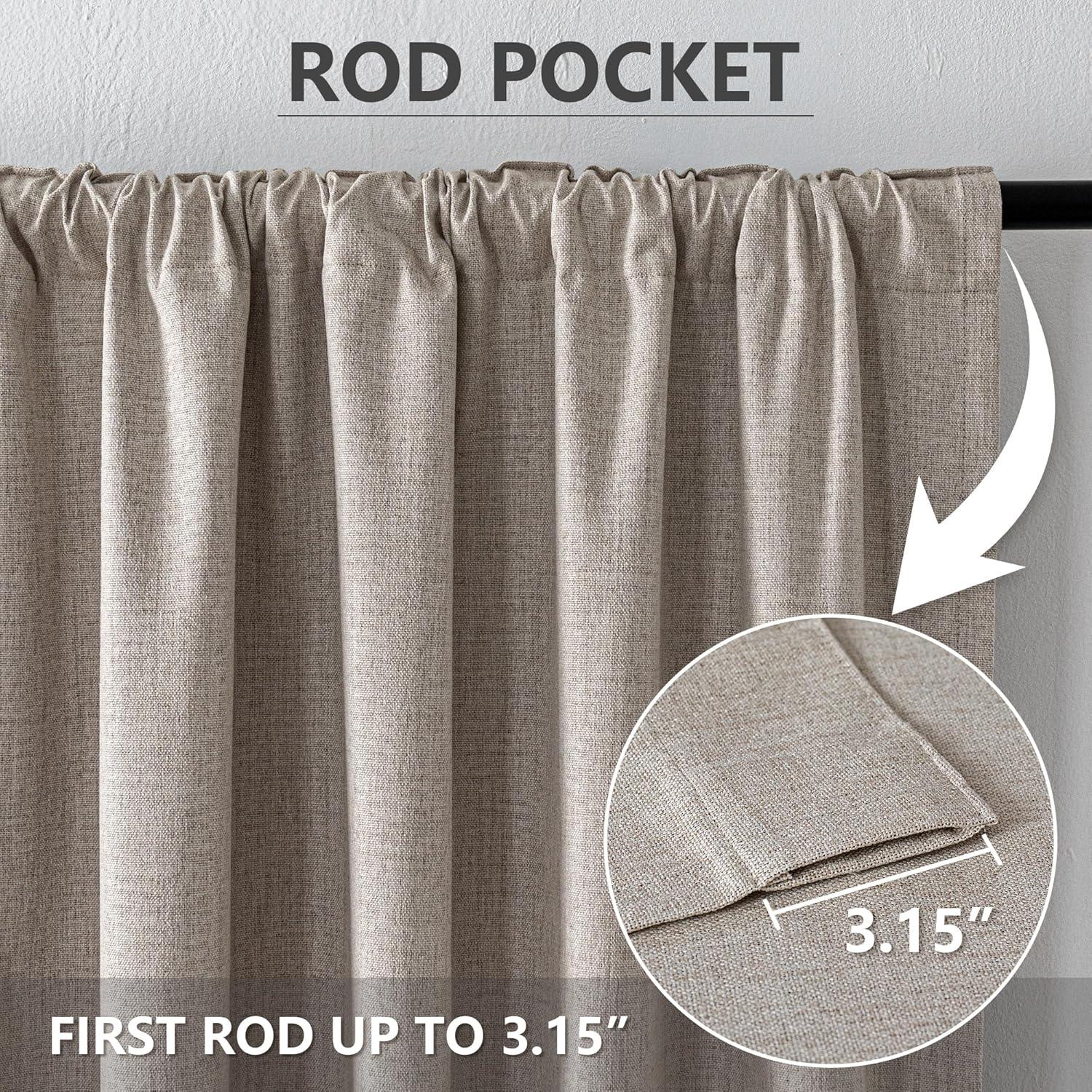 Cortinas Beige Blackout RainCharm 132x183 cm 2 Paneles Aislantes