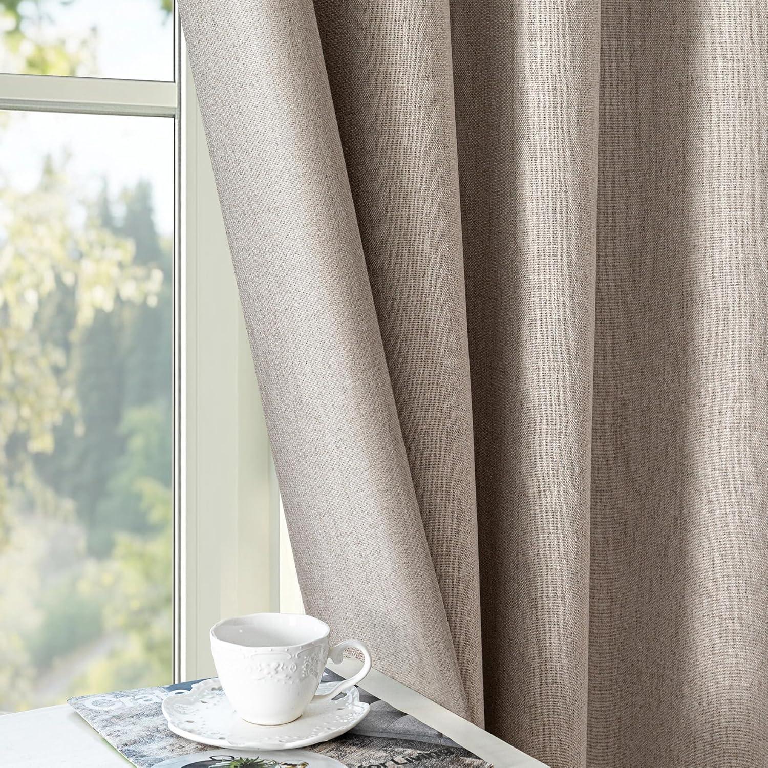 Cortinas Beige Blackout RainCharm 132x183 cm 2 Paneles Aislantes