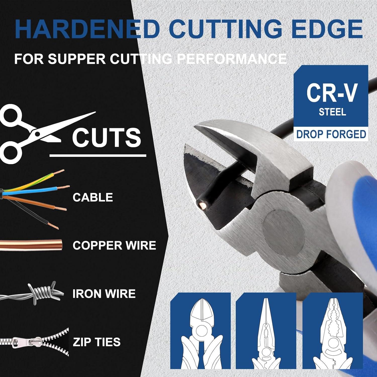 Juego de Alicates COMOWARE 7 Piezas con Bolsa Rodante