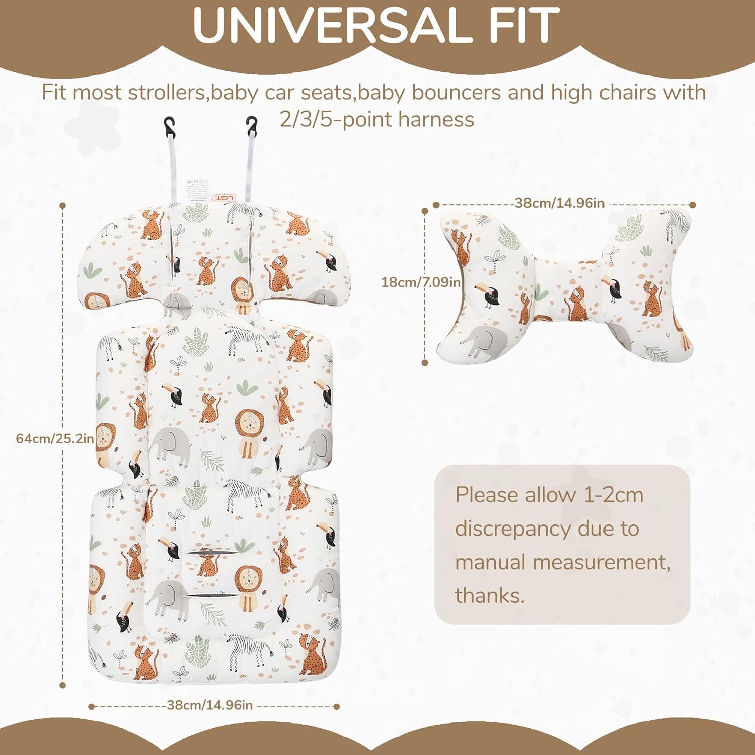 Forro de Asiento Universal para Cochecito de Bebé LAT10106103 - Algodón Suave y Transpirable