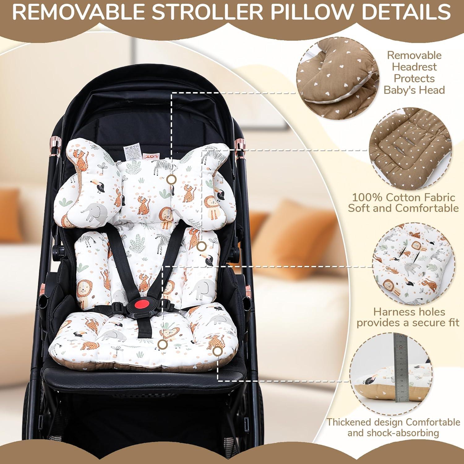 Forro de Asiento Universal para Cochecito de Bebé LAT10106103 - Algodón Suave y Transpirable