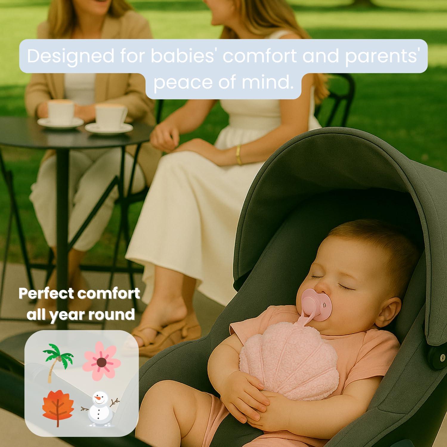 Sostenedor de Chupete Felitness Sherpa Azul Hipoalergénico