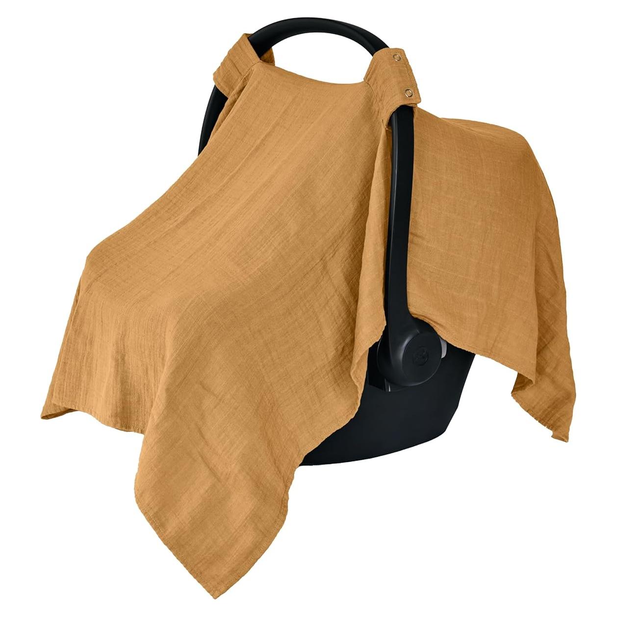 Funda para Asiento de Coche Huxie 100% Algodón Orgánico Amarillo