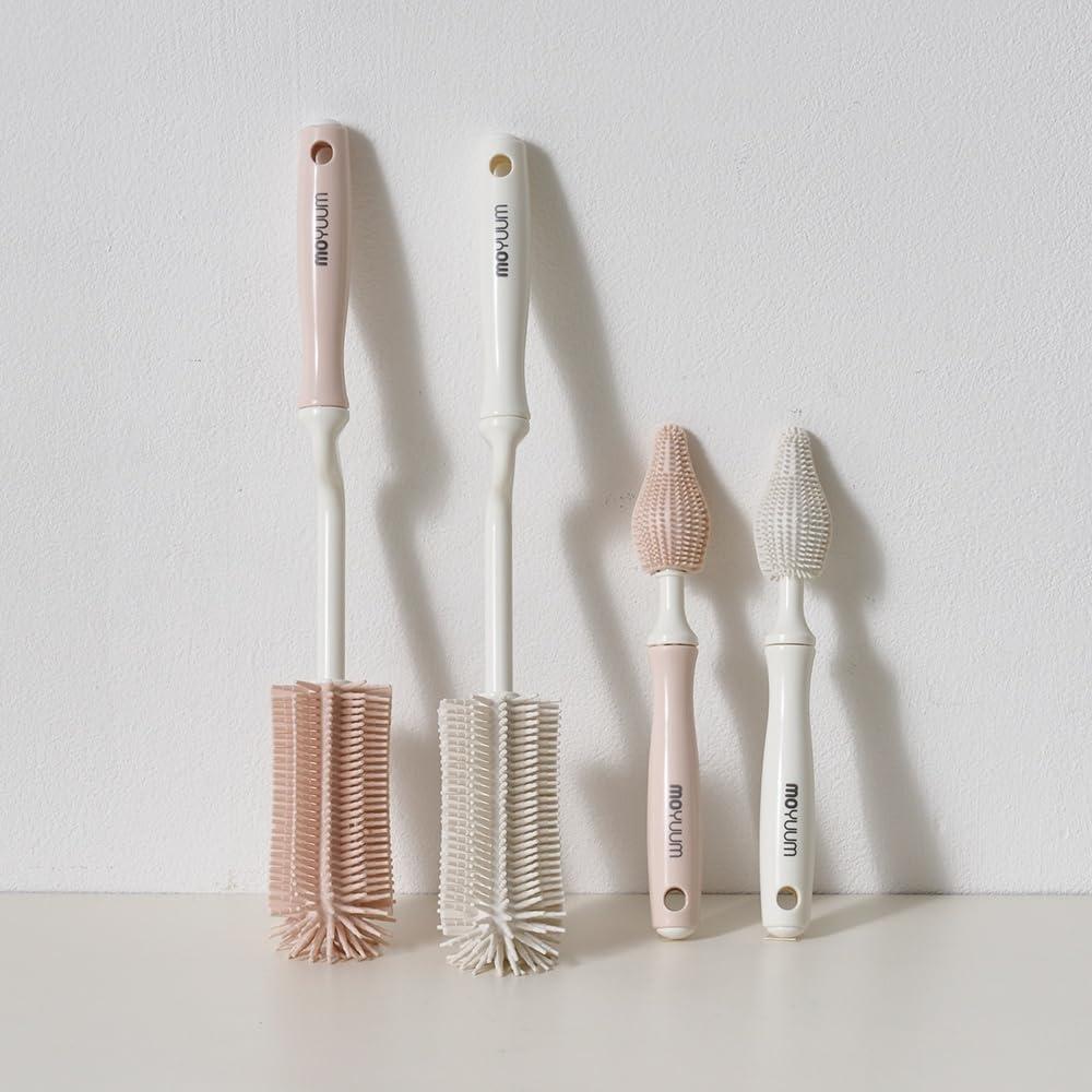 Conjunto de Cepillos de Silicona Moyuum para Biberones y Tetinas