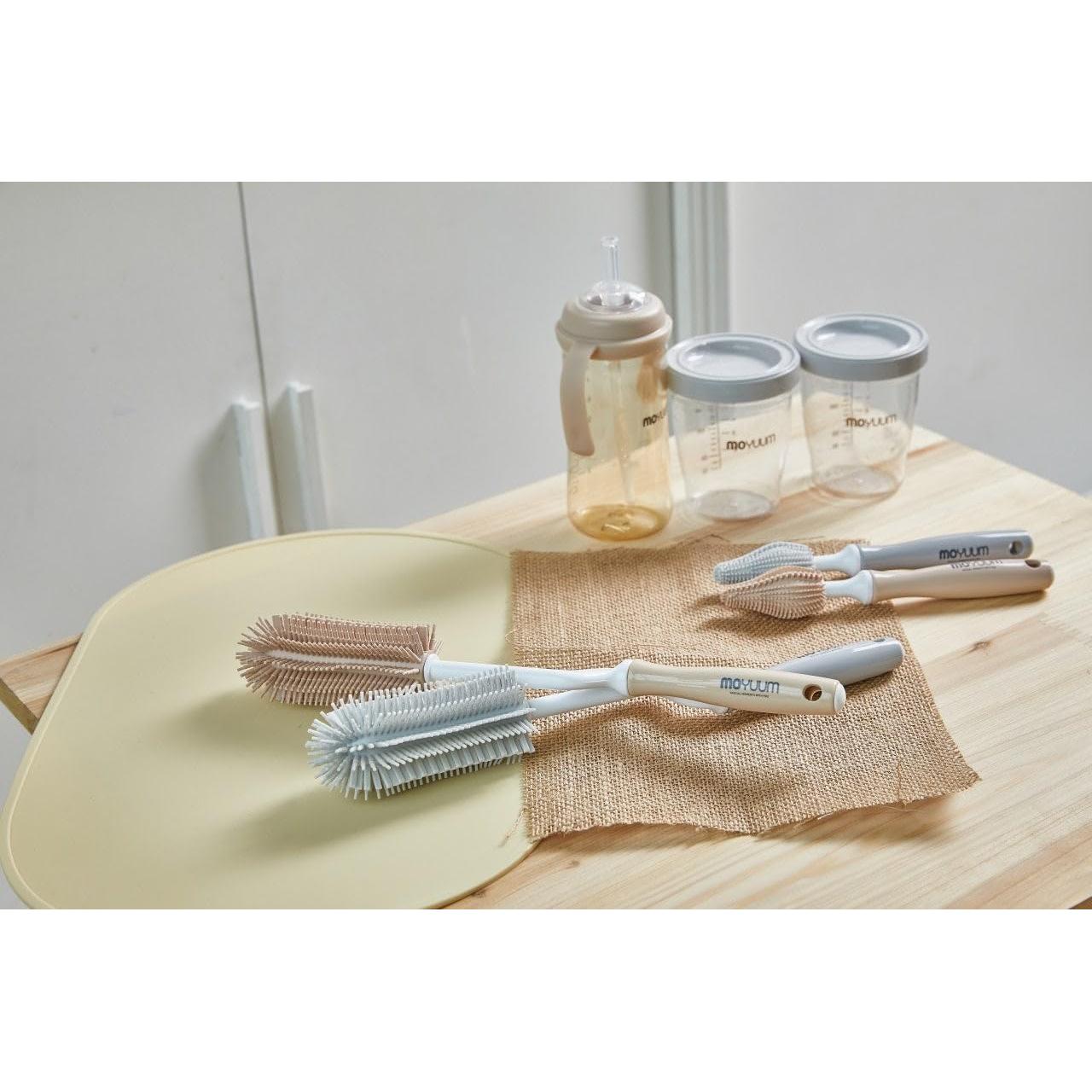 Conjunto de Cepillos de Silicona Moyuum para Biberones y Tetinas