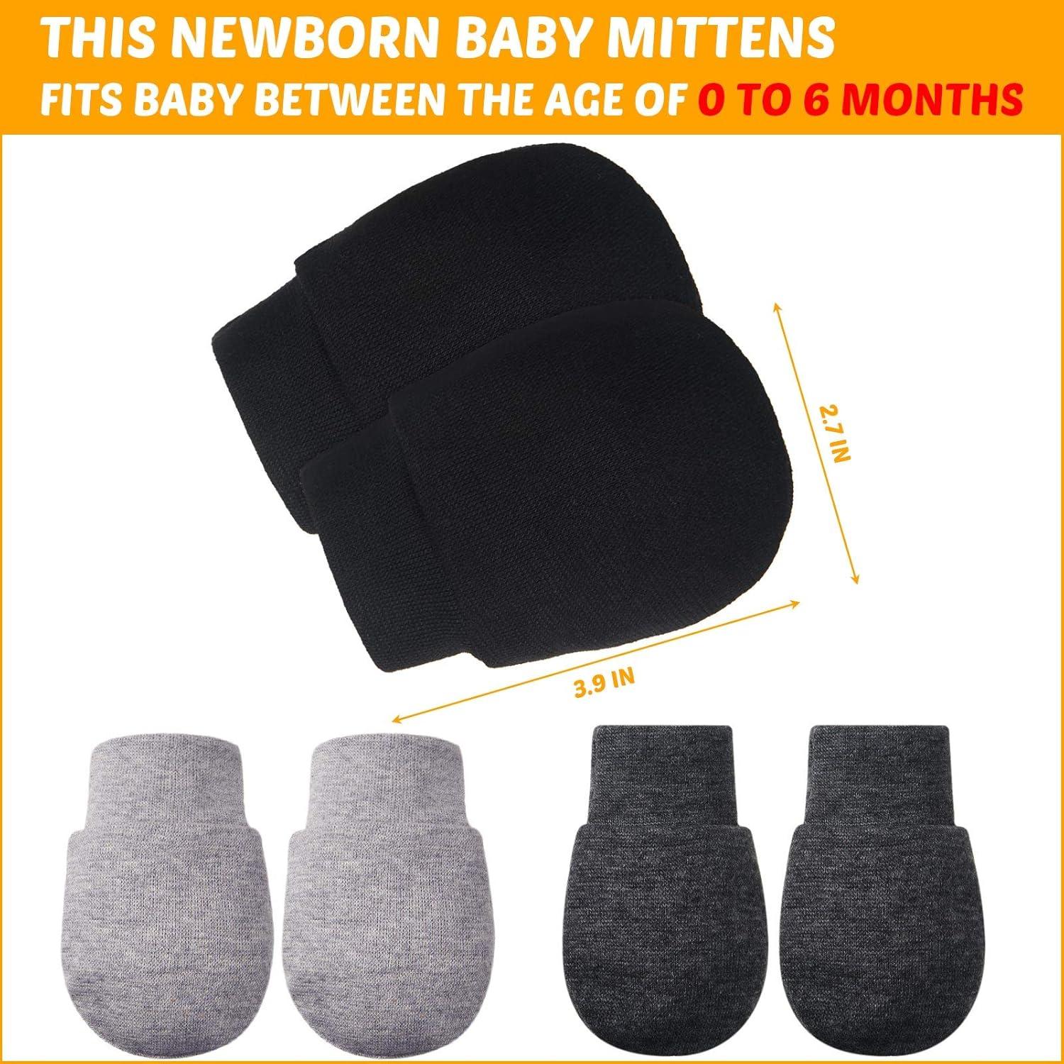 9 Pares Mitones de Algodón para Bebés 0-6 Meses Sin Rasguños