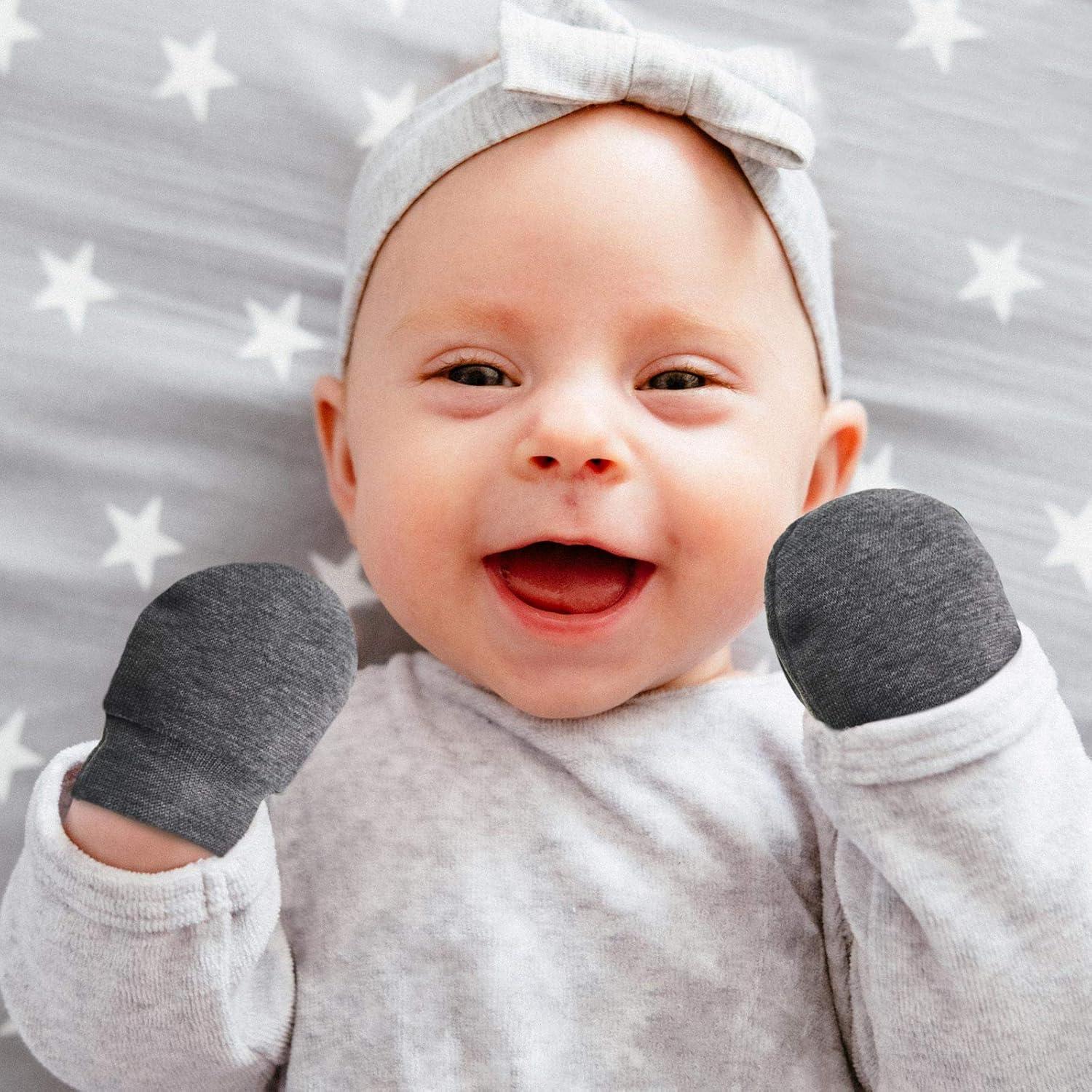 9 Pares Mitones de Algodón para Bebés 0-6 Meses Sin Rasguños