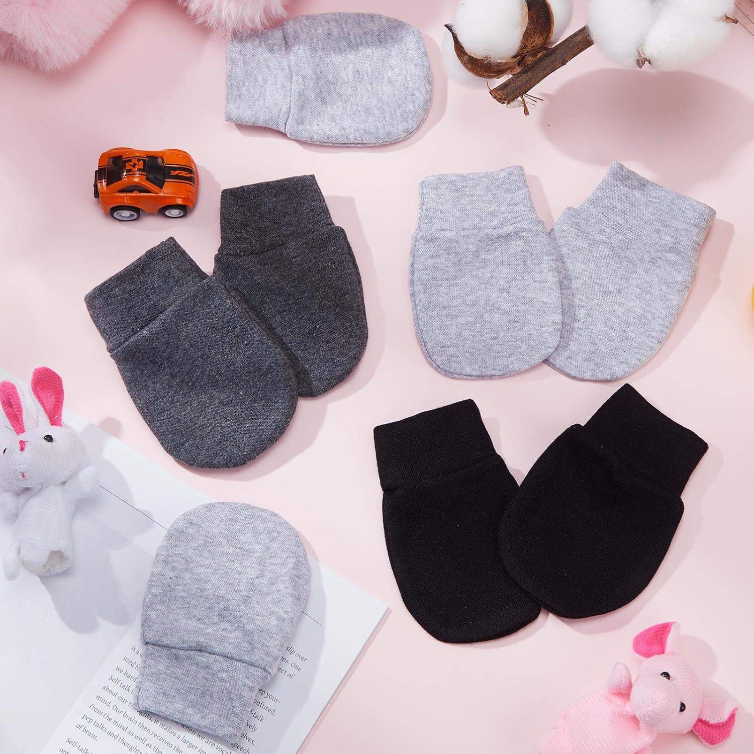 9 Pares Mitones de Algodón para Bebés 0-6 Meses Sin Rasguños