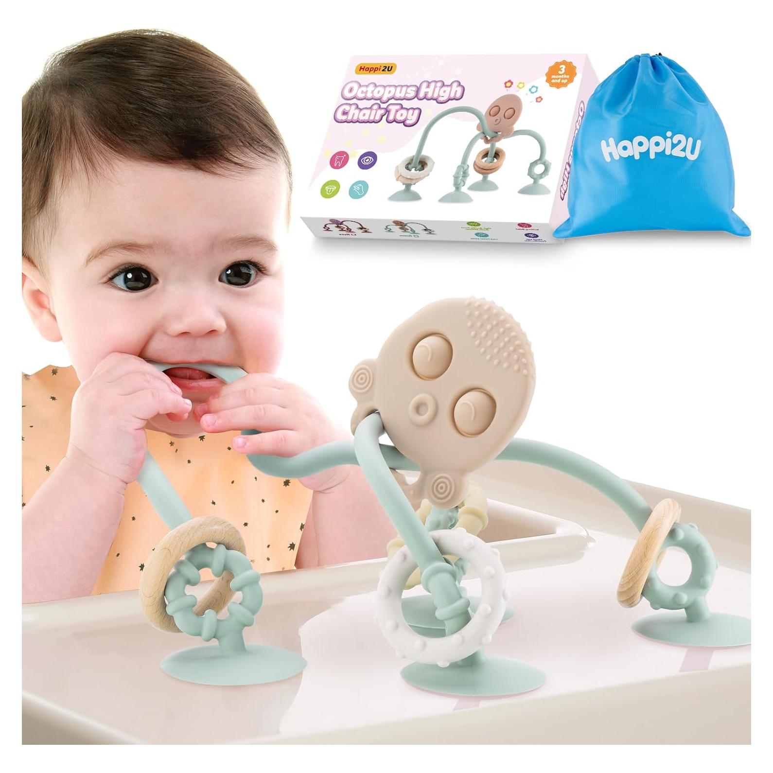 Juguete de Dentición para Bebés Happi2U Verde con Ventosa