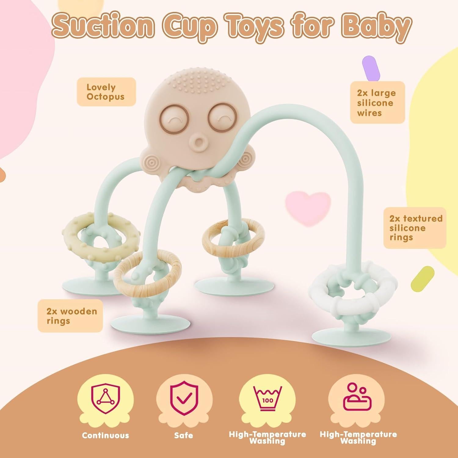 Juguete de Dentición para Bebés Happi2U Verde con Ventosa