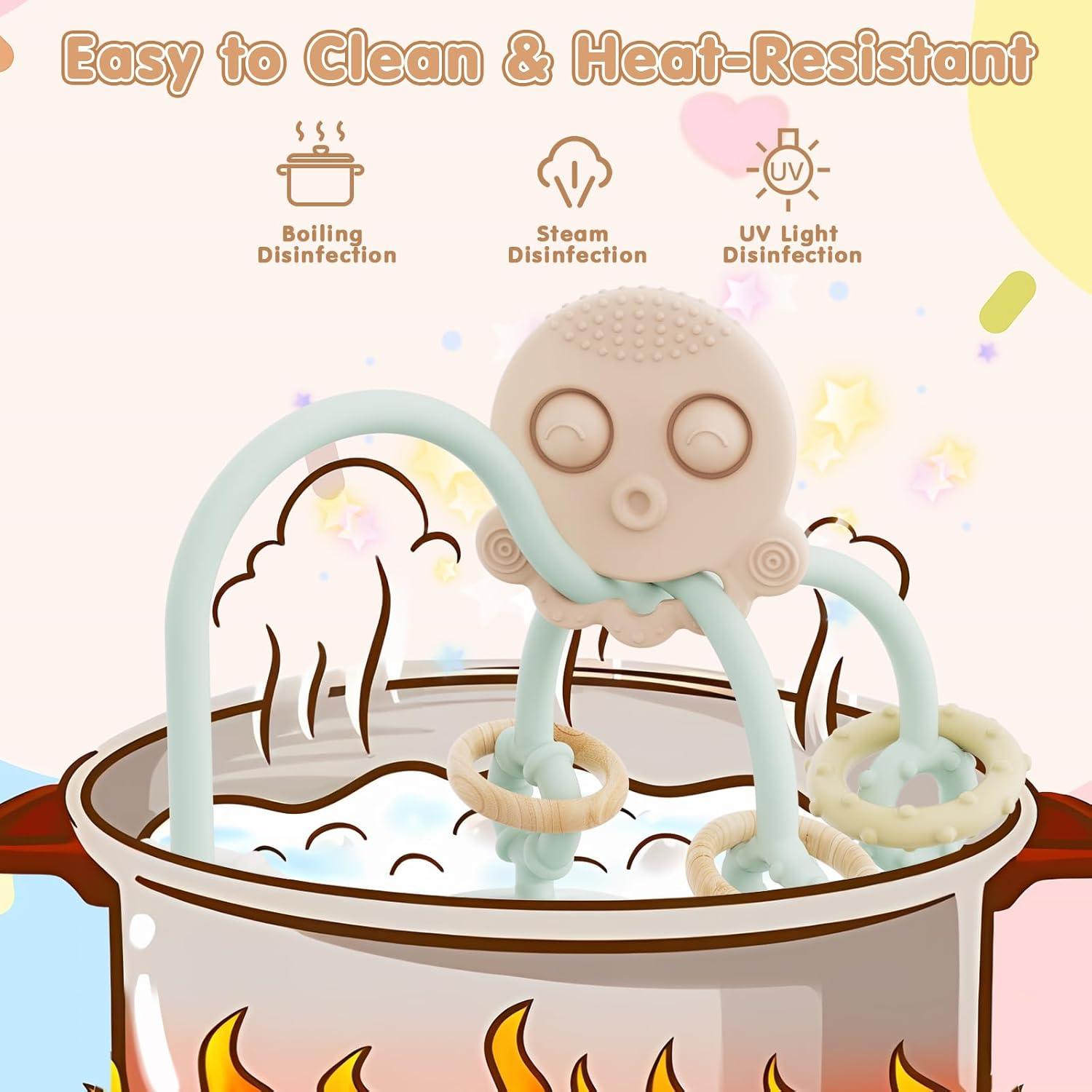 Juguete de Dentición para Bebés Happi2U Verde con Ventosa