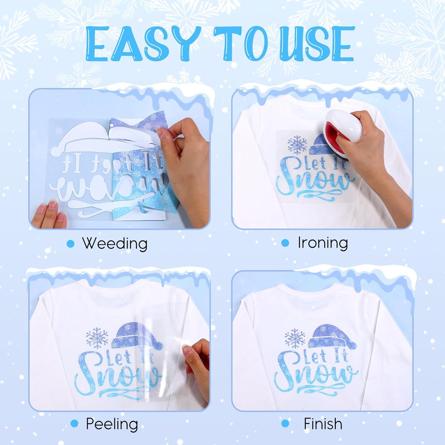 Vinilo de Transferencia de Calor Tintnut Copo de Nieve 10 Hojas 30.48x25.4cm