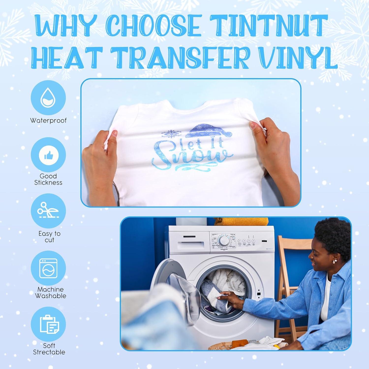 Vinilo de Transferencia de Calor Tintnut Copo de Nieve 10 Hojas 30.48x25.4cm