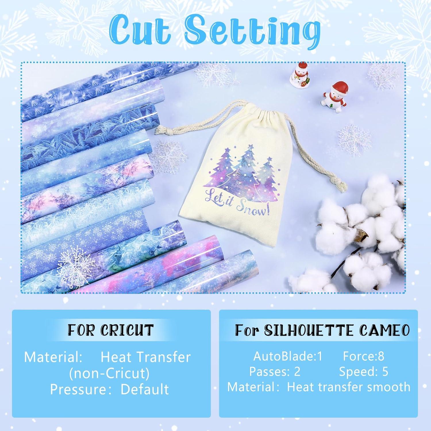 Vinilo de Transferencia de Calor Tintnut Copo de Nieve 10 Hojas 30.48x25.4cm