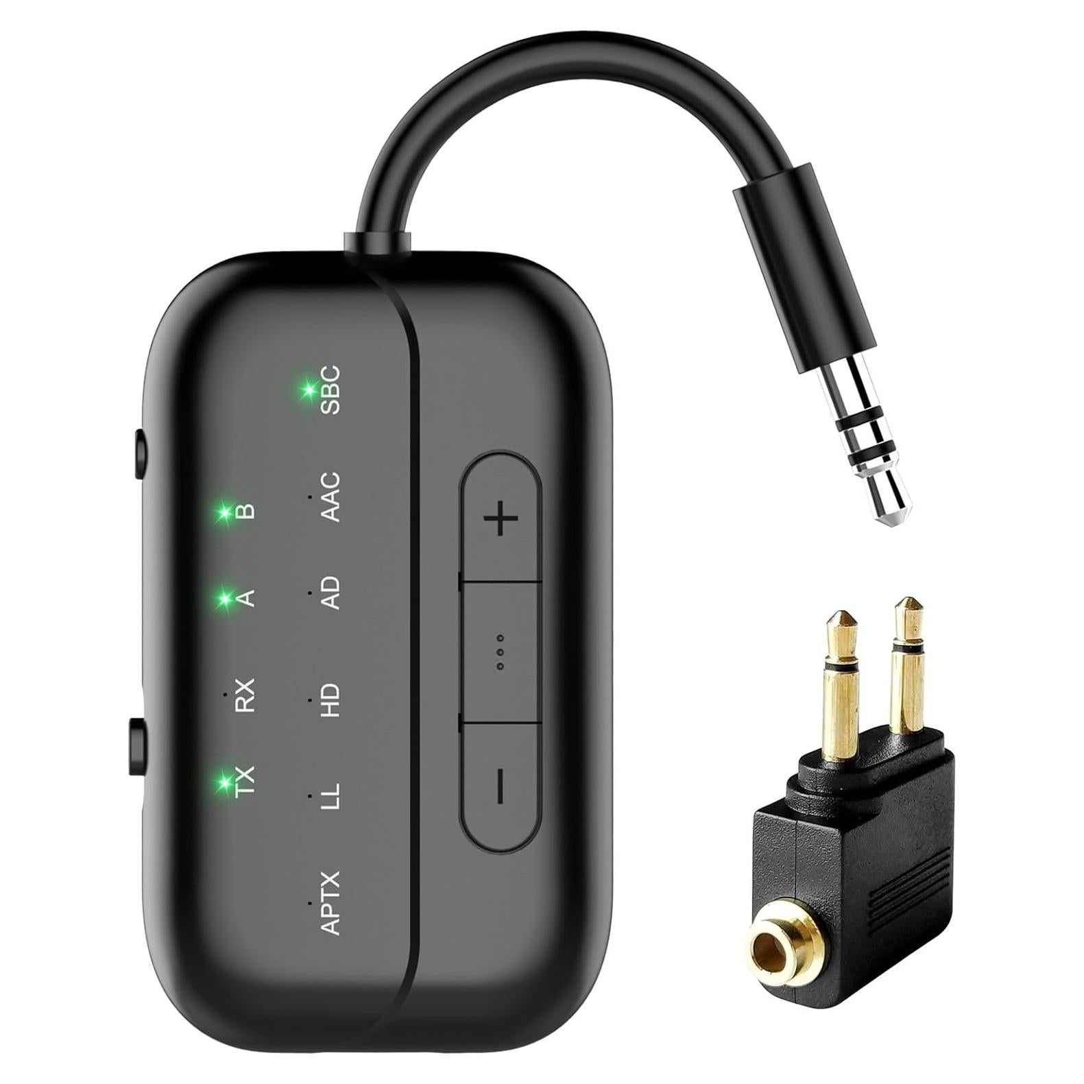 Transmisor Receptor Bluetooth 5.4 Beeitzie B101 2-en-1 AUX