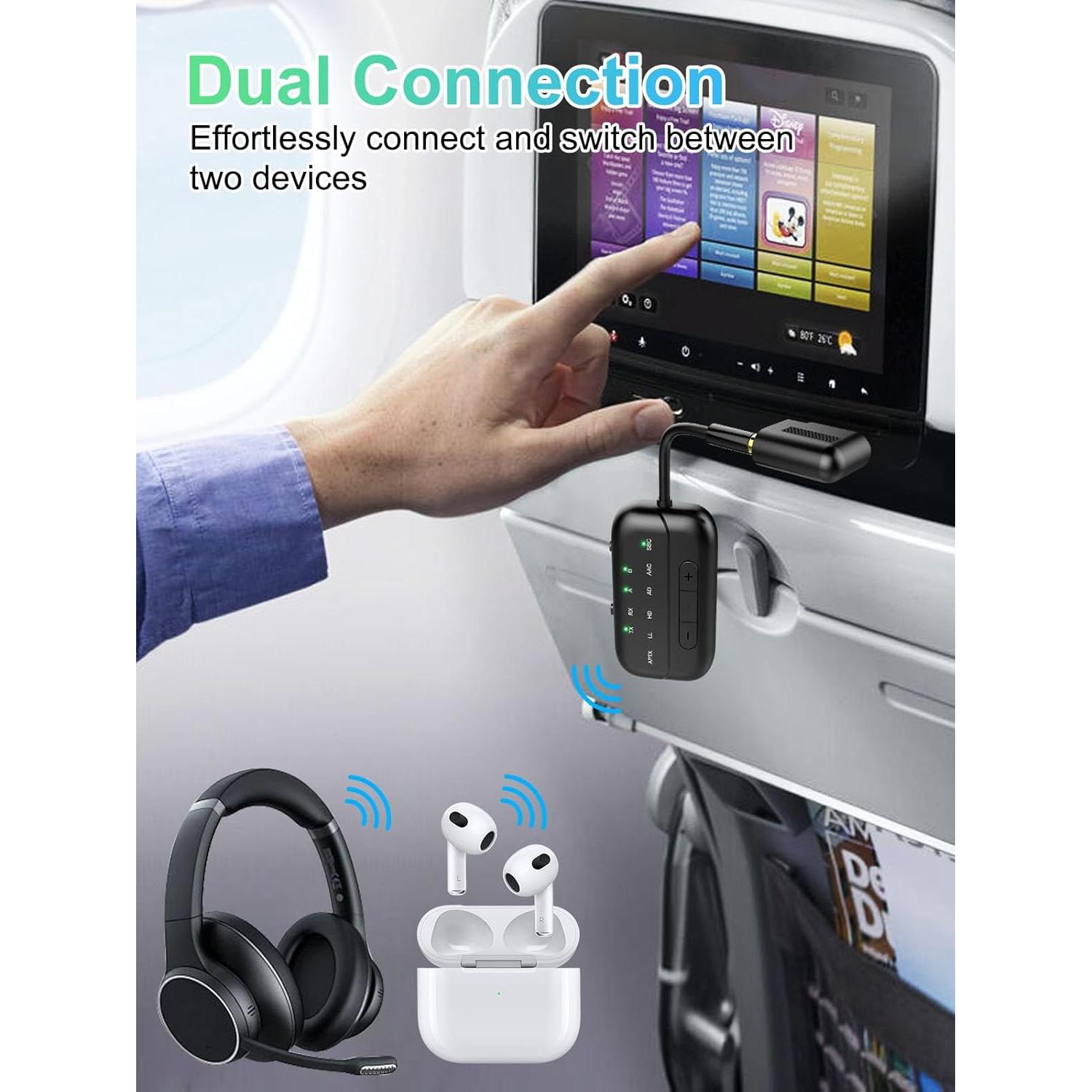 Transmisor Receptor Bluetooth 5.4 Beeitzie B101 2-en-1 AUX