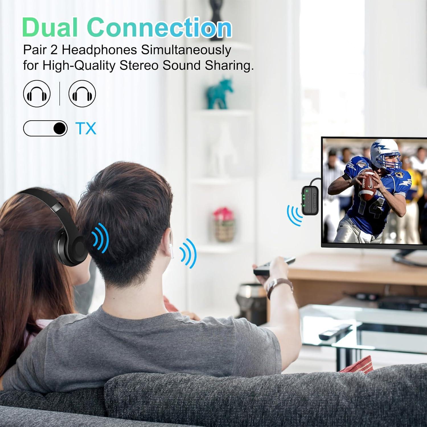 Transmisor Receptor Bluetooth 5.4 Beeitzie B101 2-en-1 AUX