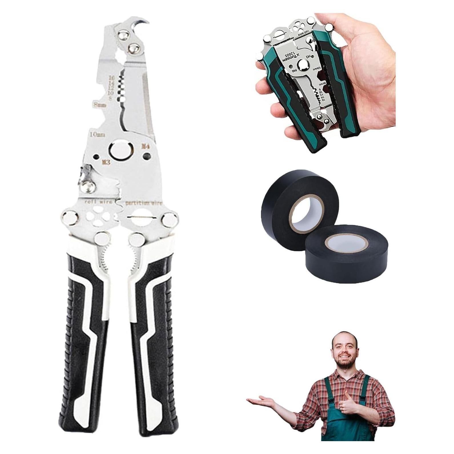 Destripador de Cables Plegable 18 en 1 Liucocotos Gris