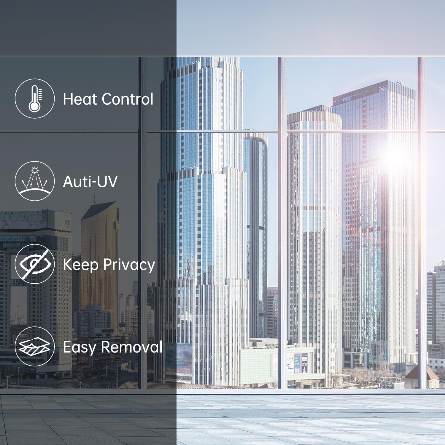 Película Reflectante de Privacidad Wondriva 44.5x198.1cm UV