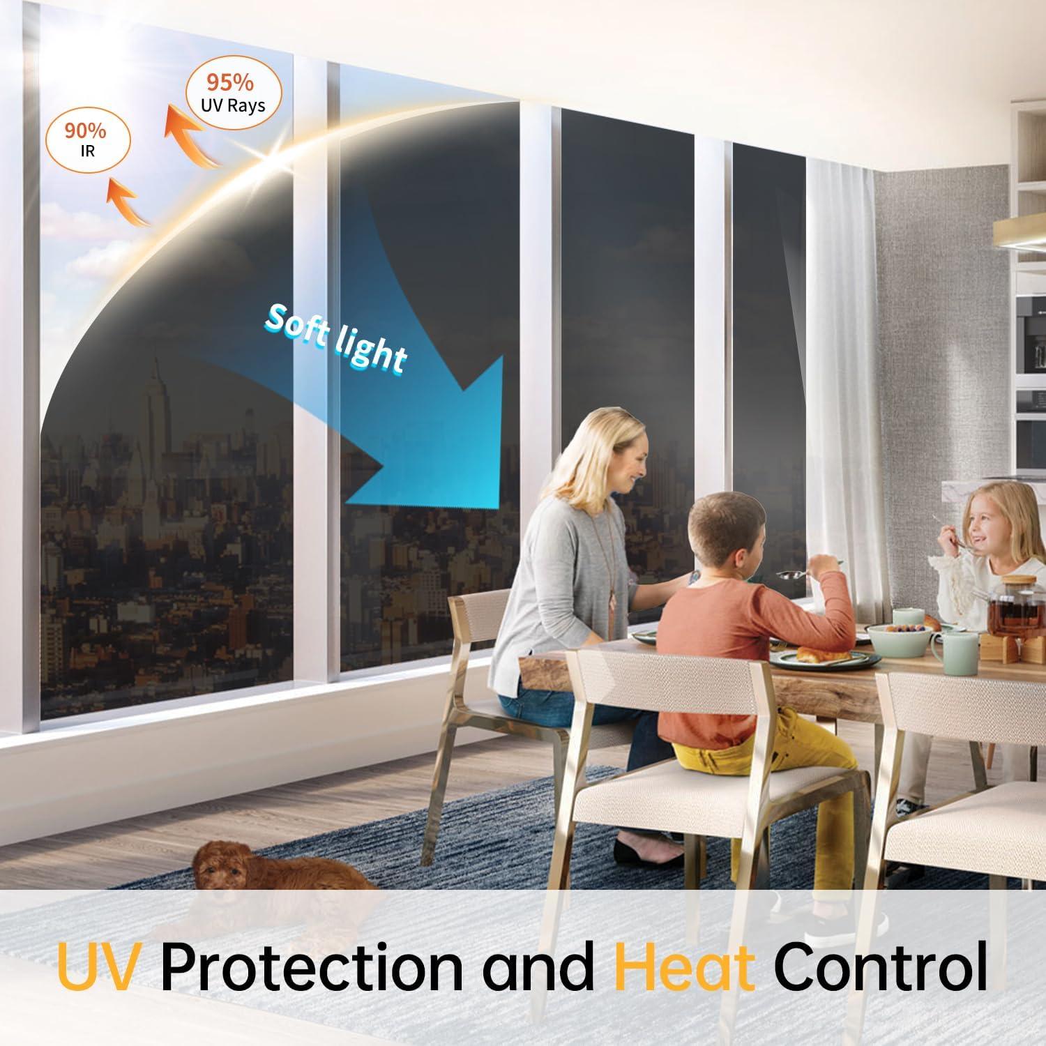 Película Reflectante de Privacidad Wondriva 44.5x198.1cm UV