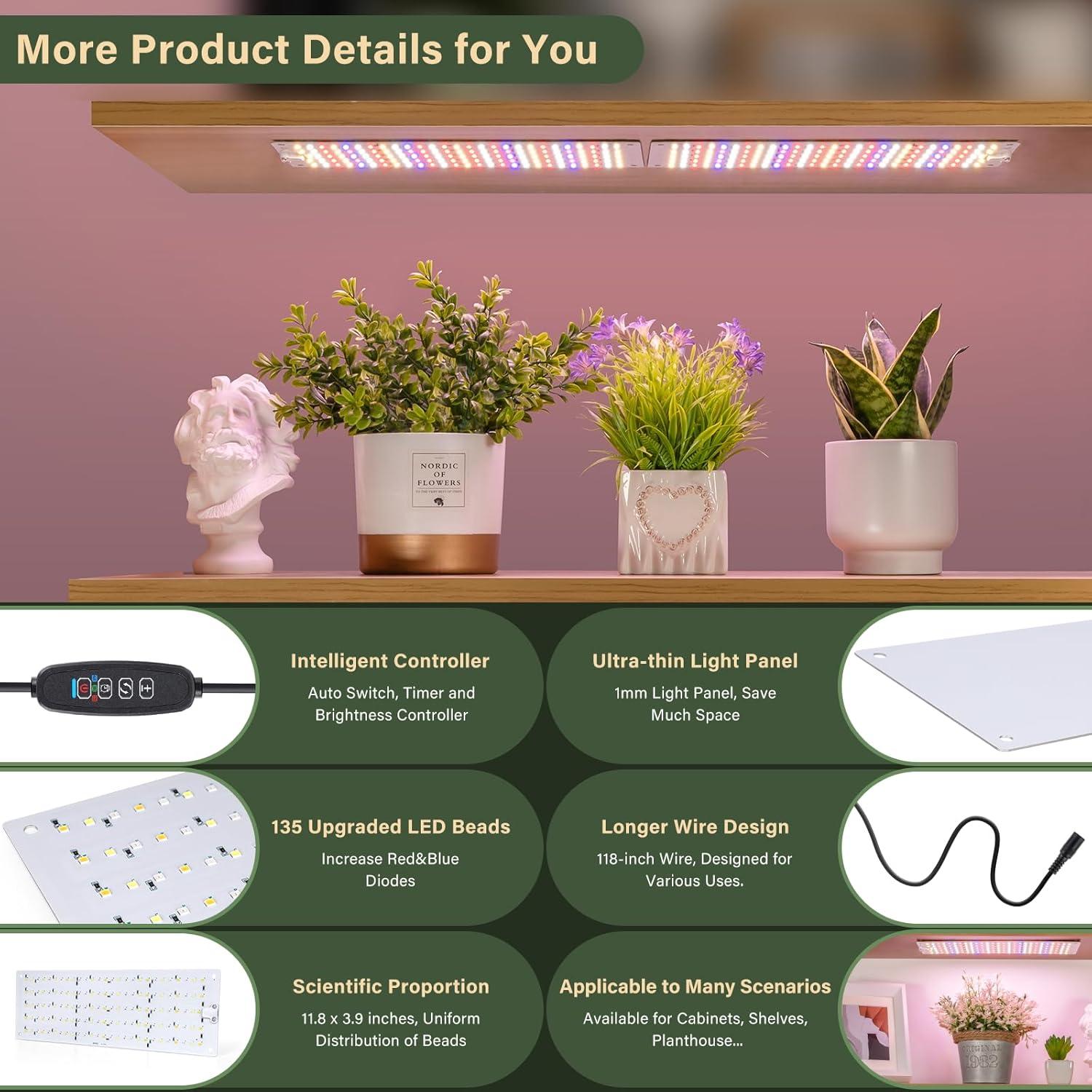 Luz de Cultivo LED LBW 10W Espectro Completo 135 LEDs