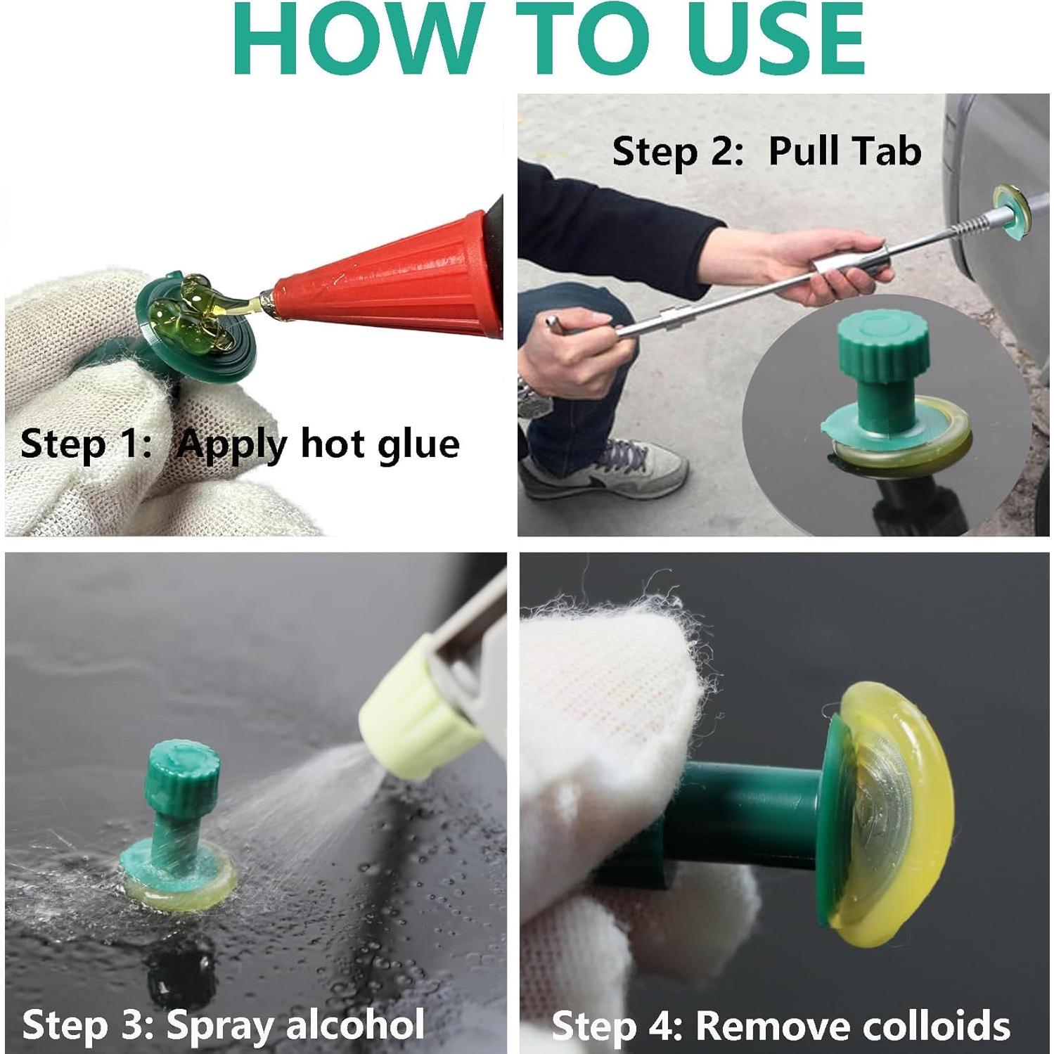 Kit 30 Pestañas de Extracción para Reparación de Abolladuras