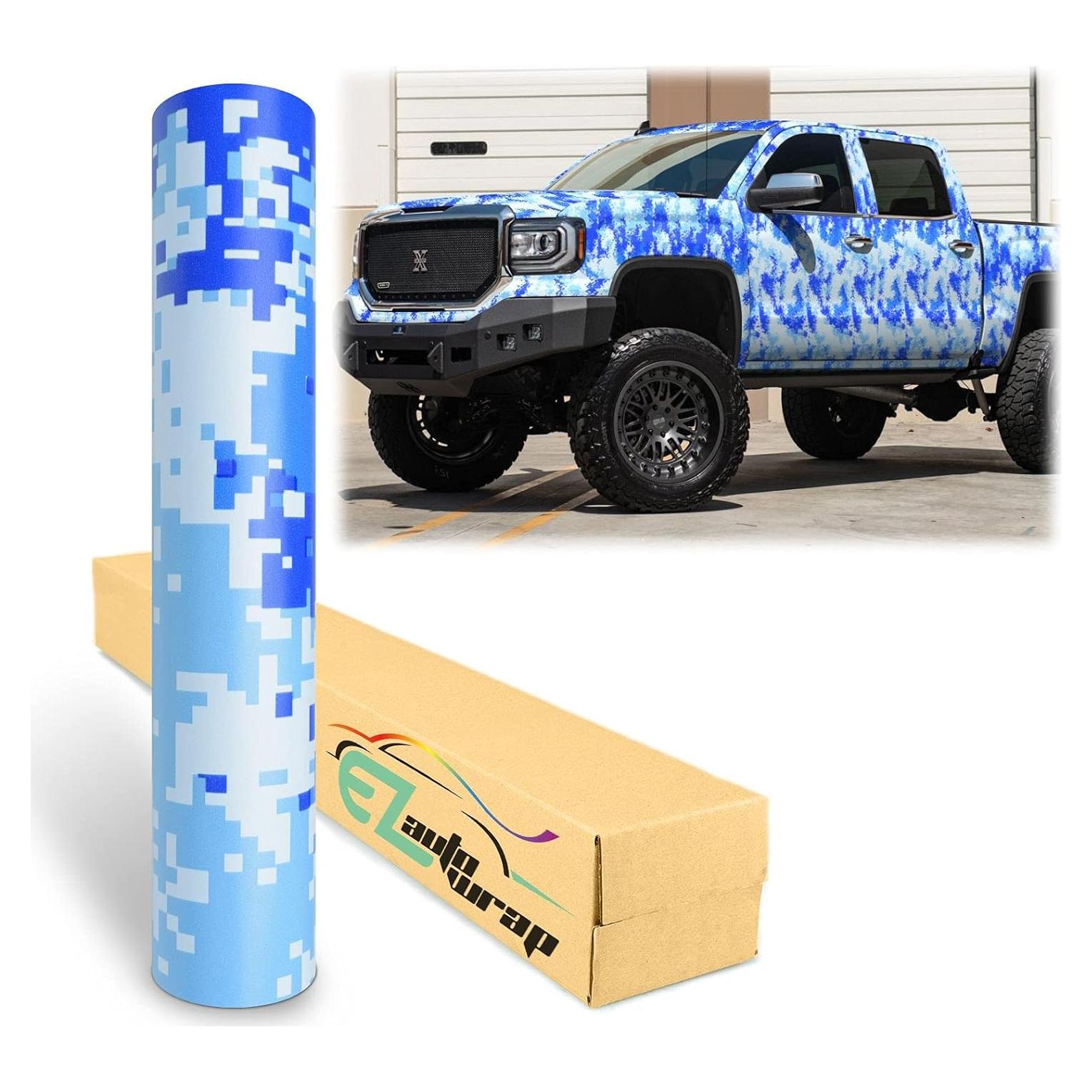 Vinilo Camuflaje Digital Azul Cielo EZAUTO WRAP 10x20cm