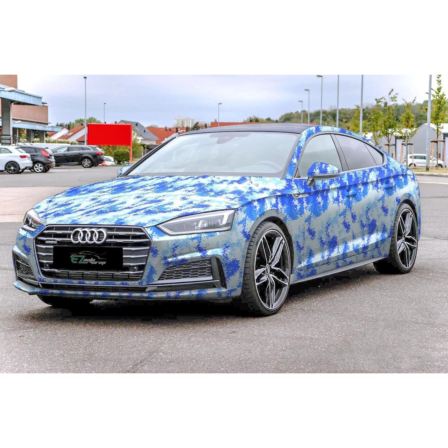 Vinilo Camuflaje Digital Azul Cielo EZAUTO WRAP 10x20cm