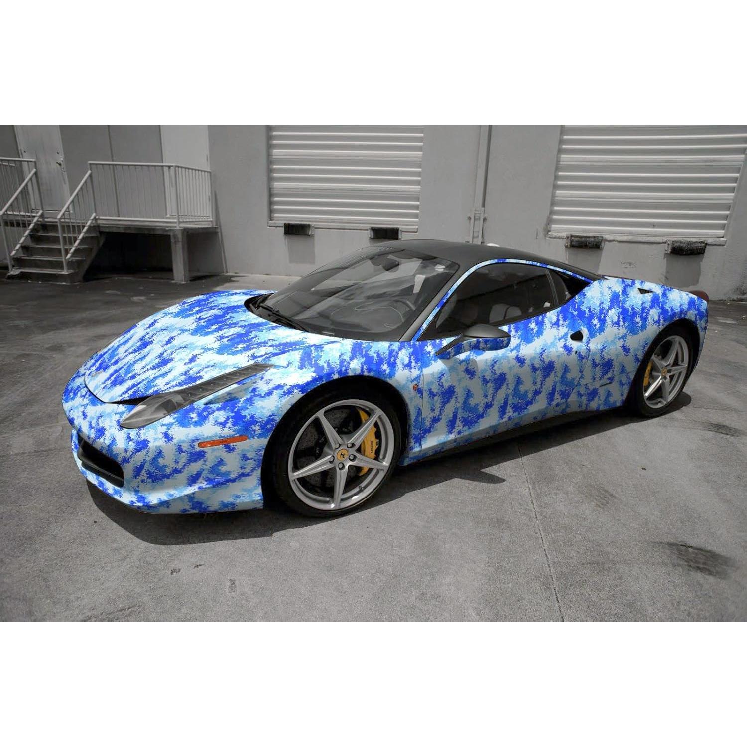 Vinilo Camuflaje Digital Azul Cielo EZAUTO WRAP 10x20cm