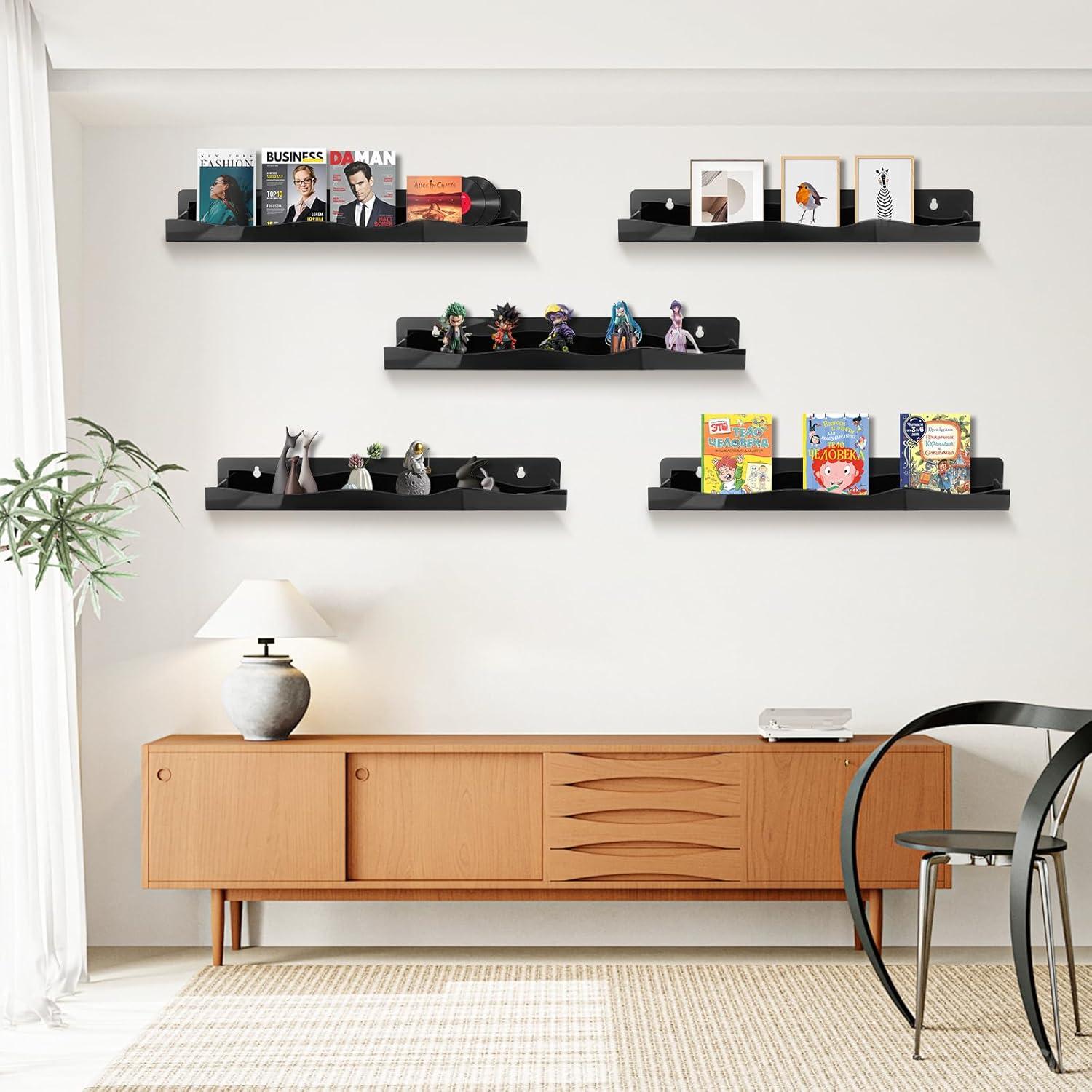 Estante Organizador de Esmalte de Uñas CRAFTIFANO Negro 6 Piezas