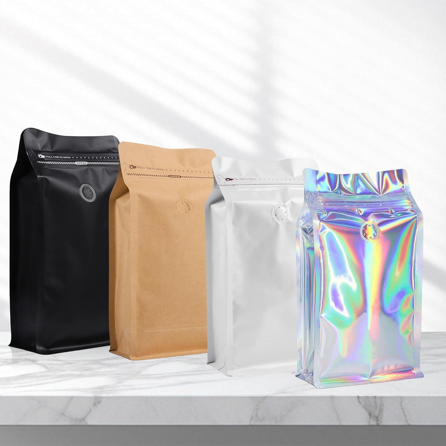 50 Bolsas de Café Mstar Pack con Válvula 250 g Resellables