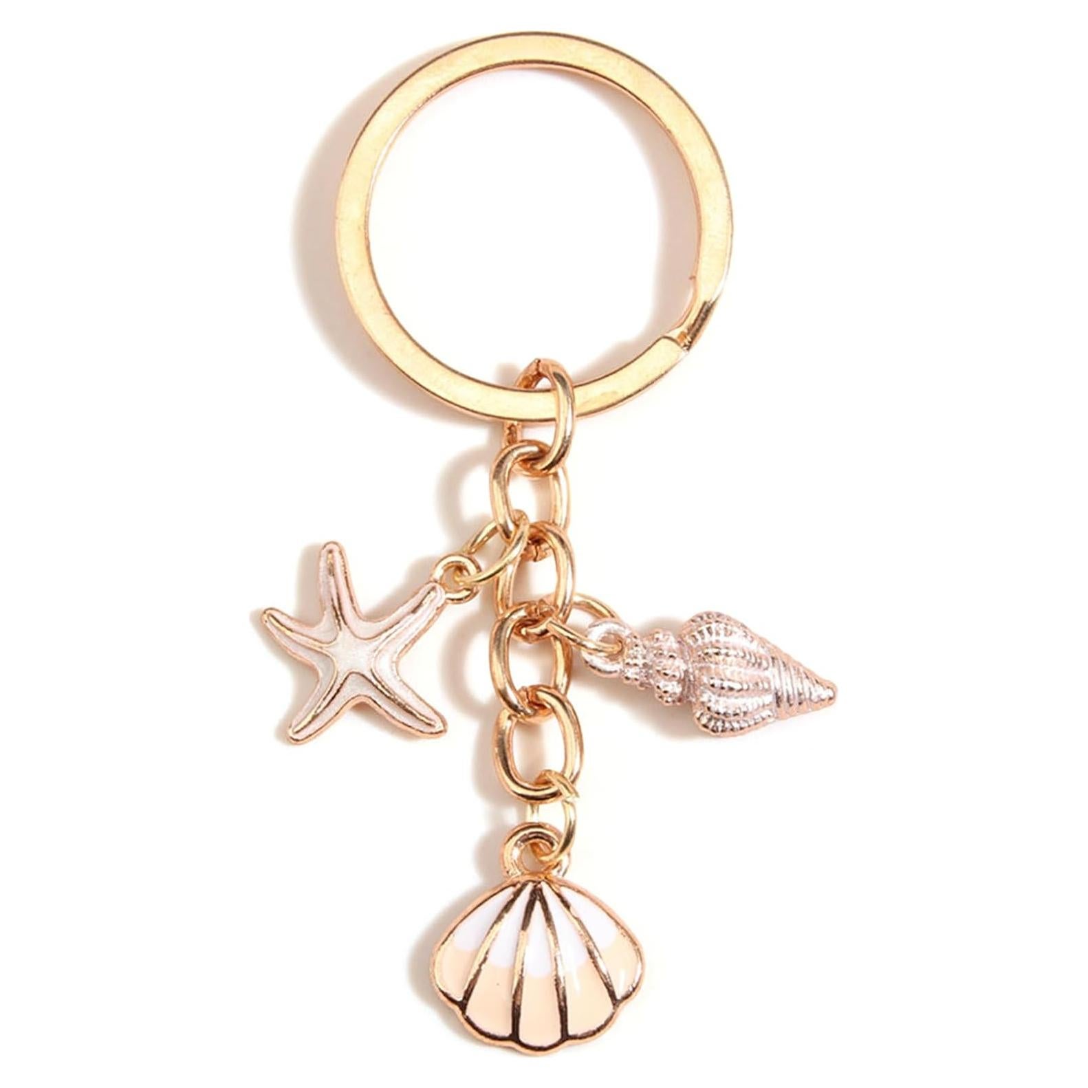 Llavero Temático de Playa POYAMUSE - Concha y Estrella de Mar