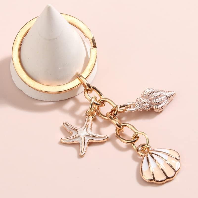 Llavero Temático de Playa POYAMUSE - Concha y Estrella de Mar