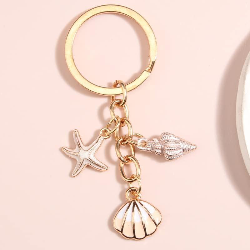 Llavero Temático de Playa POYAMUSE - Concha y Estrella de Mar