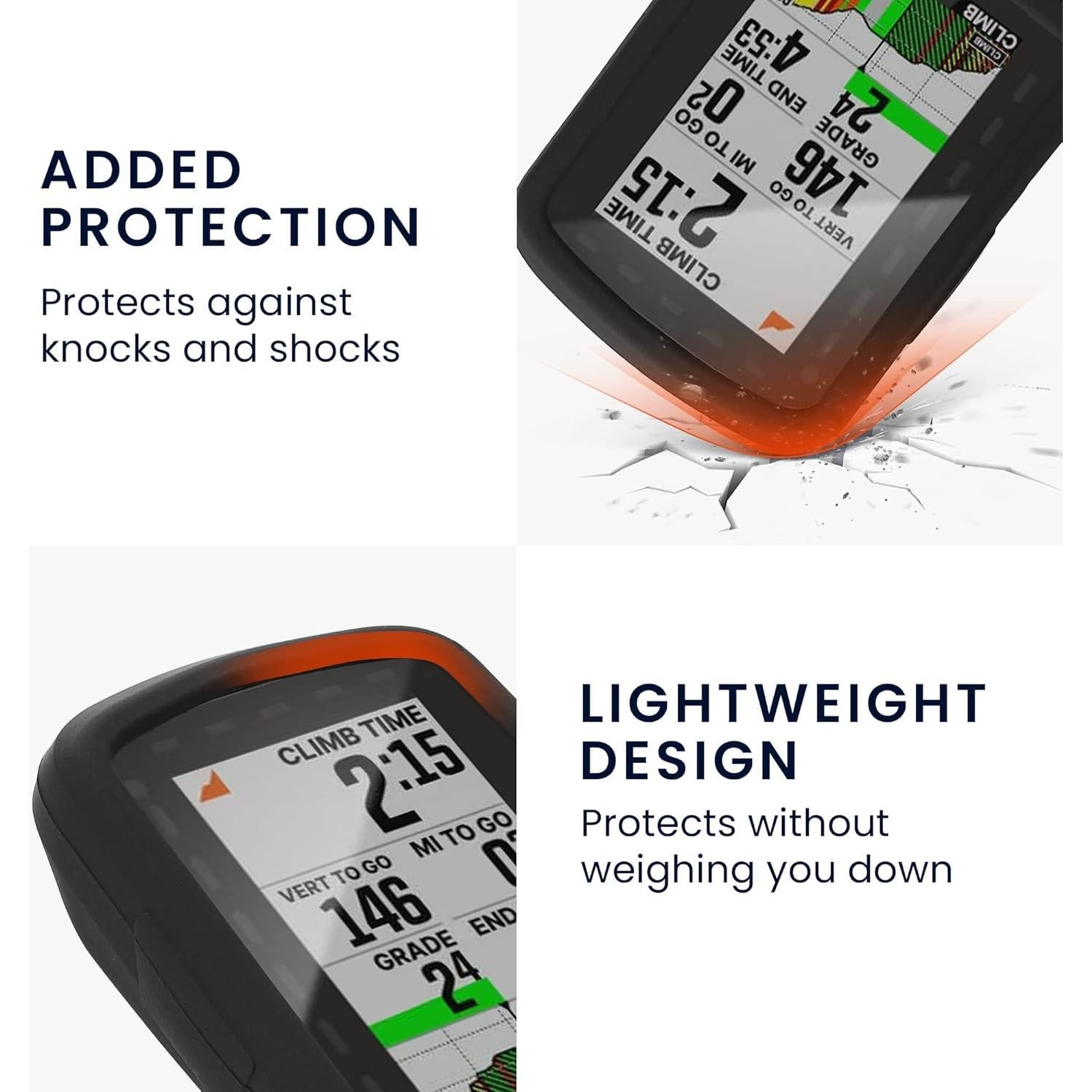 Funda de Silicona kwmobile para Wahoo Elemnt Roam V2 - Protección GPS