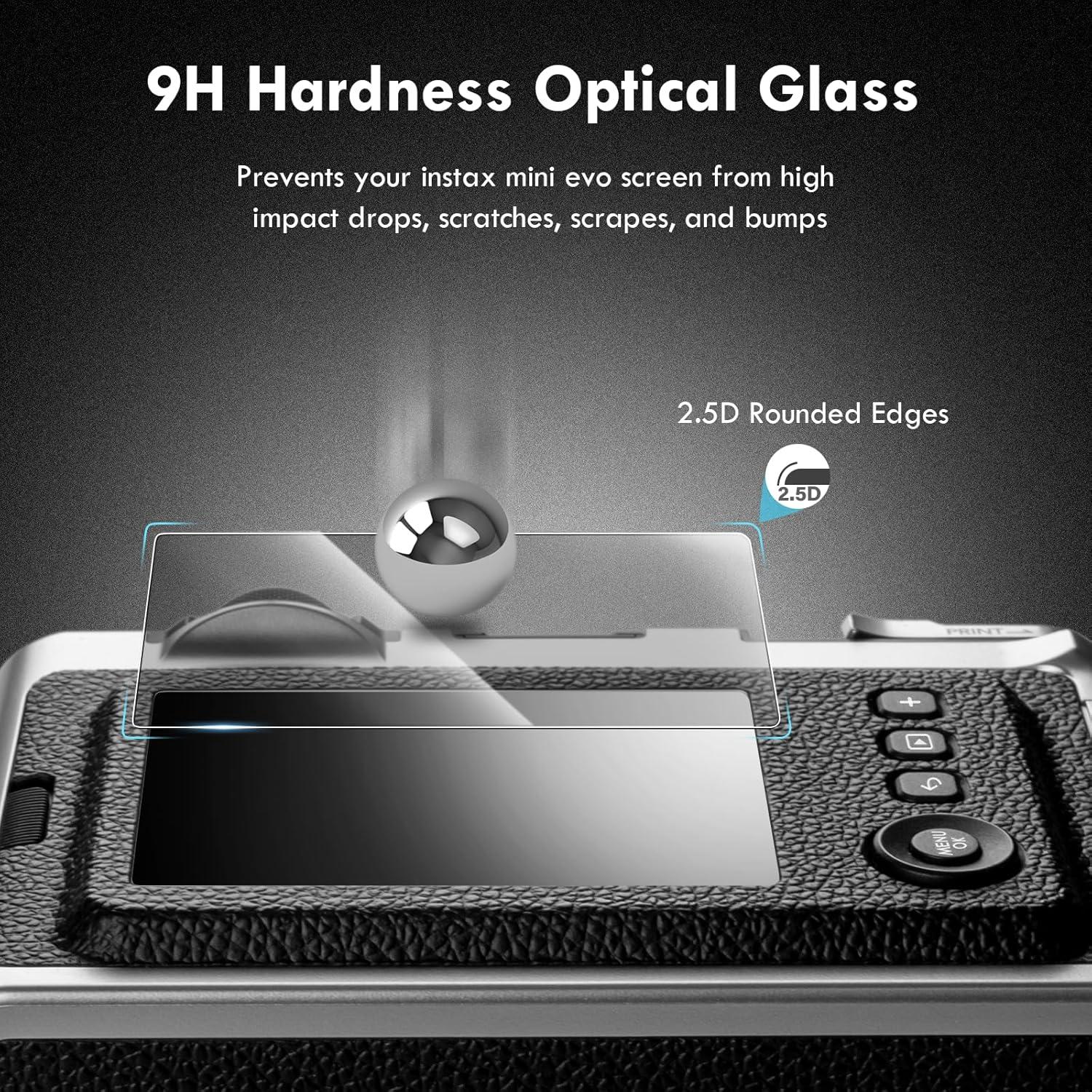 Protector de Pantalla y Lente Rieibi para Fujifilm Instax Mini EVO