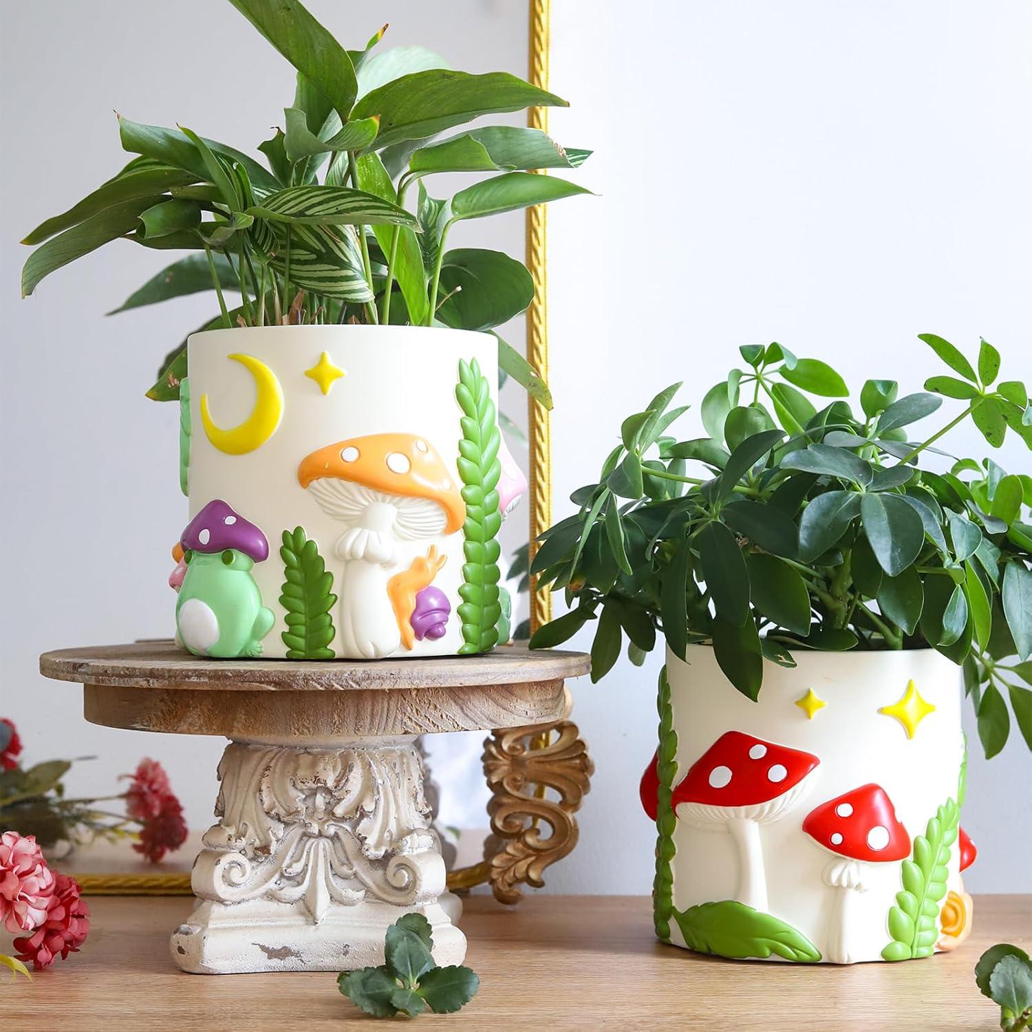 Maceta de Jardín GUGUGO Rana Colorida 12.7 cm con Drenaje