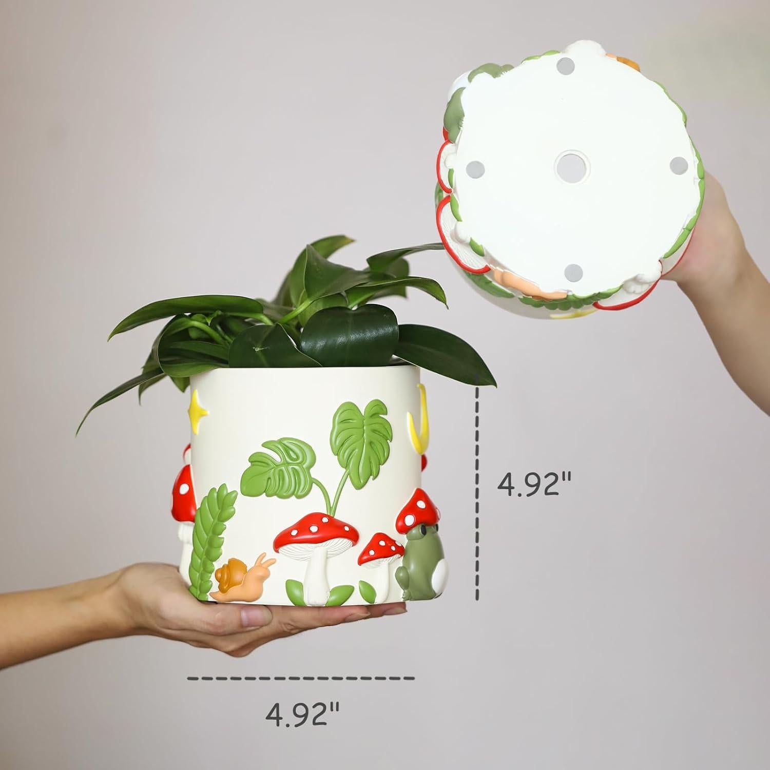 Maceta de Jardín GUGUGO Rana Colorida 12.7 cm con Drenaje