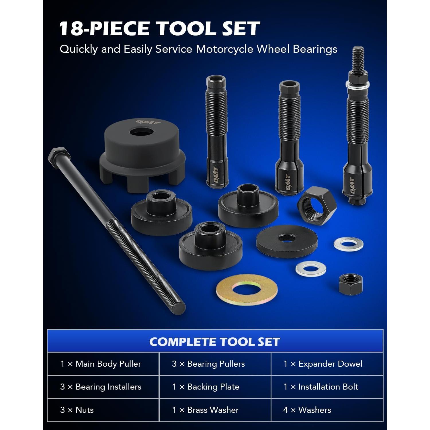 Kit de Herramientas para Rodamientos de Rueda Orion 18 Piezas