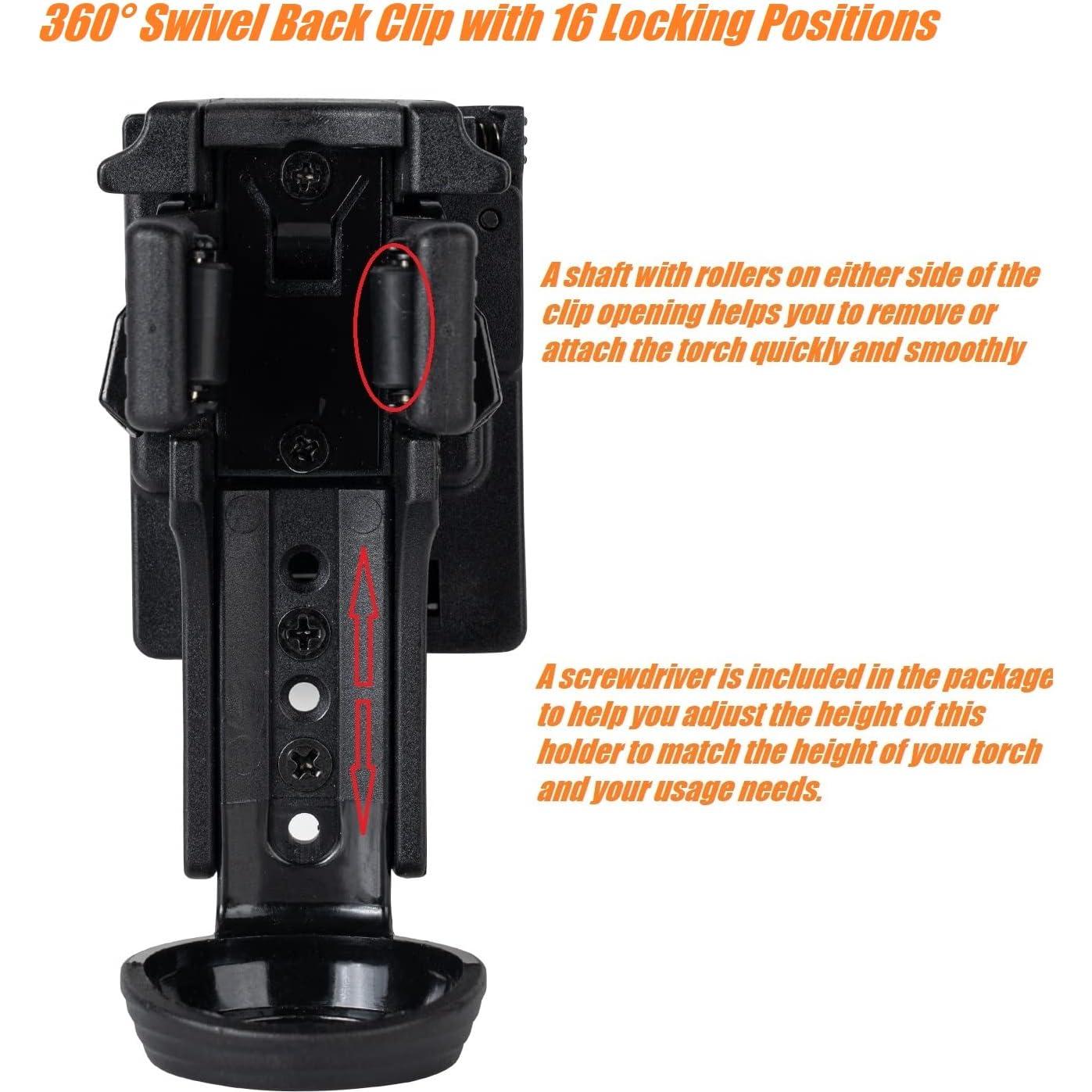 Soporte Táctico para Linterna TACNEX 1"-1.25" Clip Cinturón