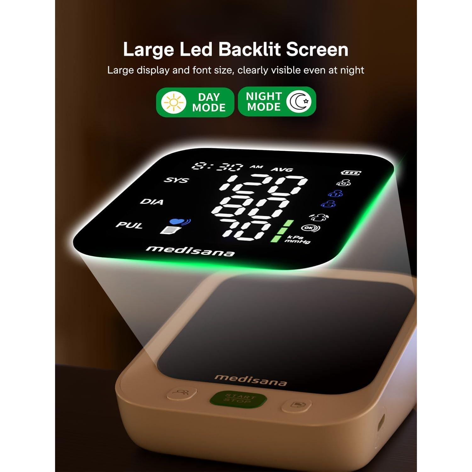 Monitor de Presión Arterial Medisana ARM-30T con Pantalla LED 4.5"
