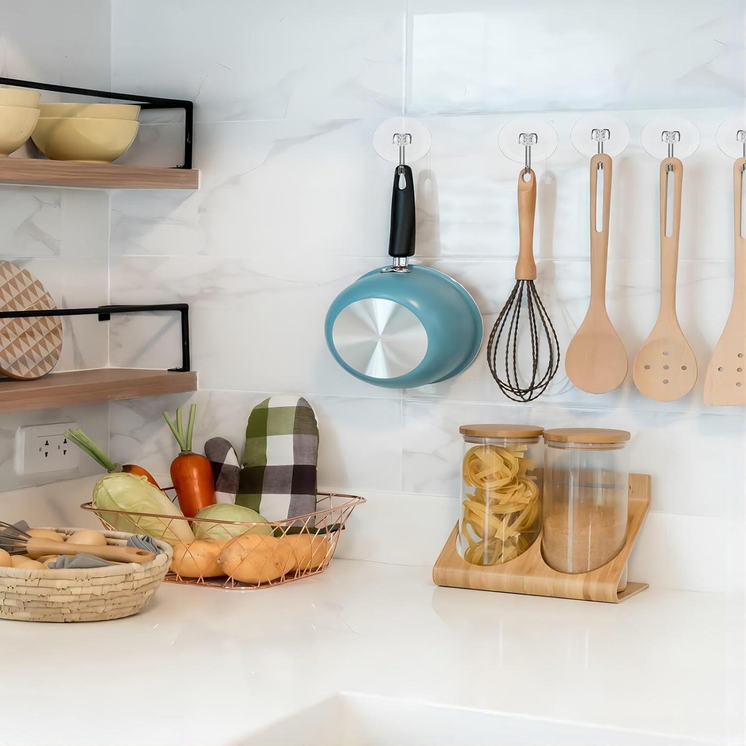 15 Ganchos de Ventosa de Vidrio TUYRYAHR 1.8 kg para Ducha