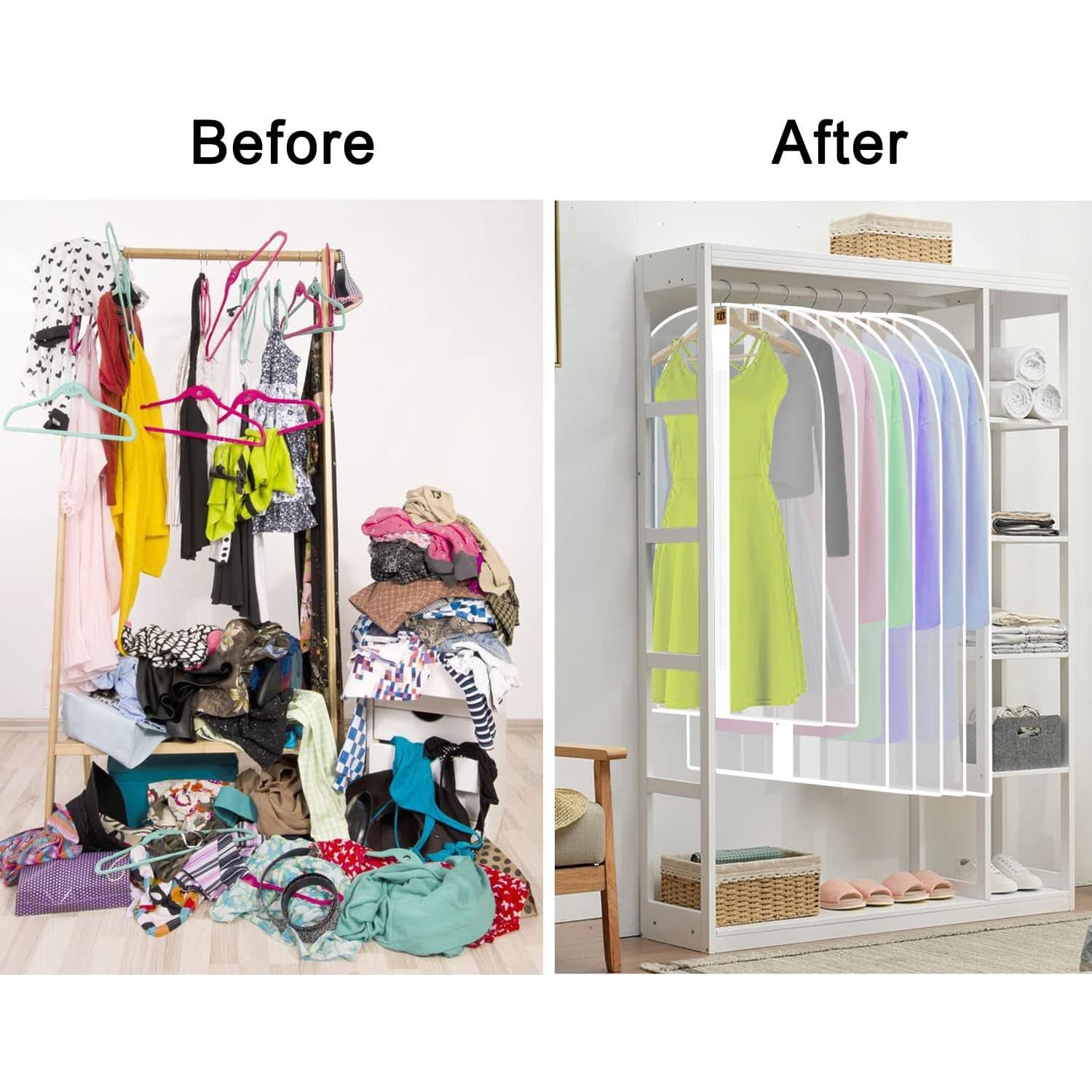 Juego de 8 Fundas de Ropa Pwsap Transpirables con Cremallera