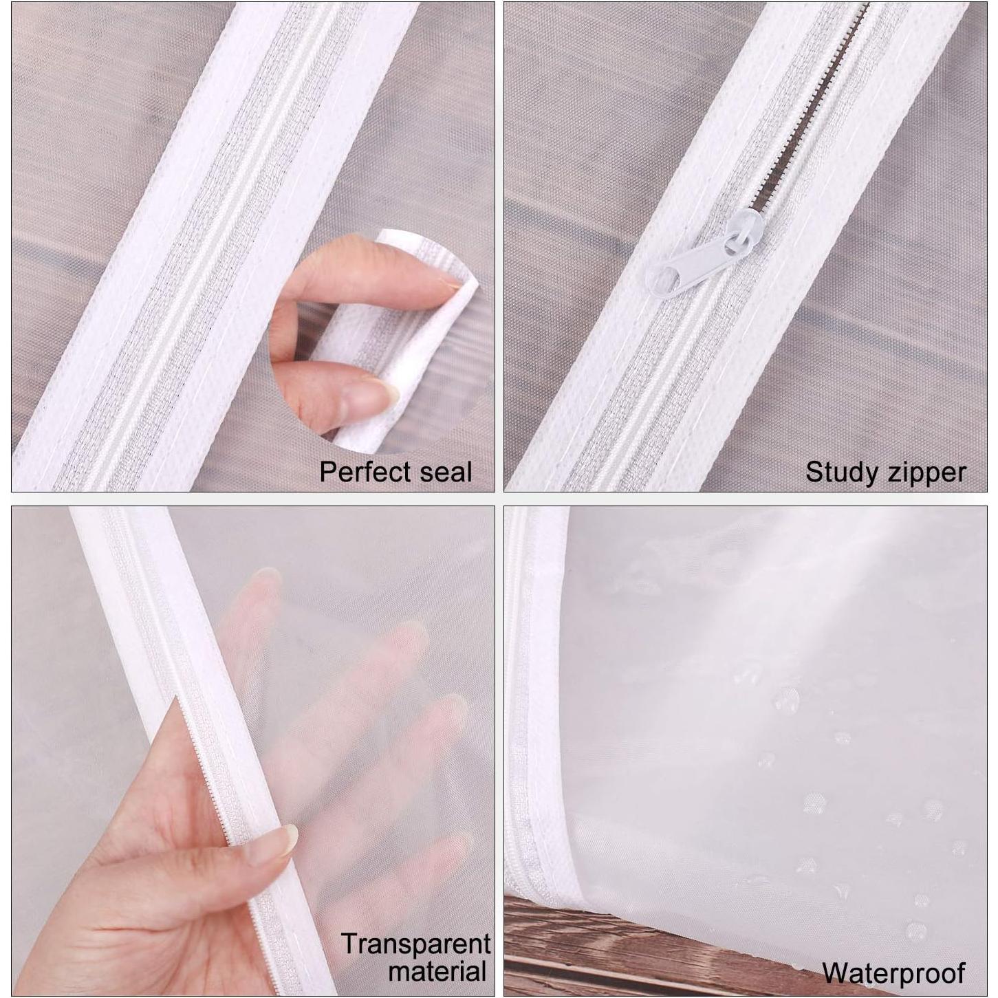 Juego de 8 Fundas de Ropa Pwsap Transpirables con Cremallera