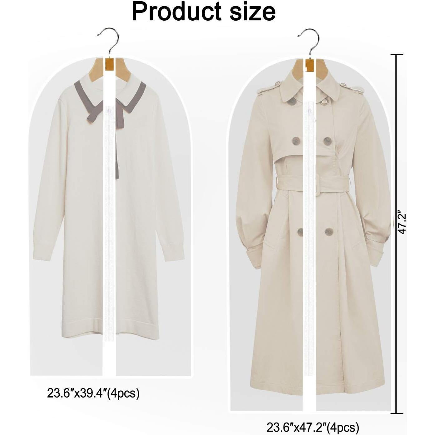 Juego de 8 Fundas de Ropa Pwsap Transpirables con Cremallera