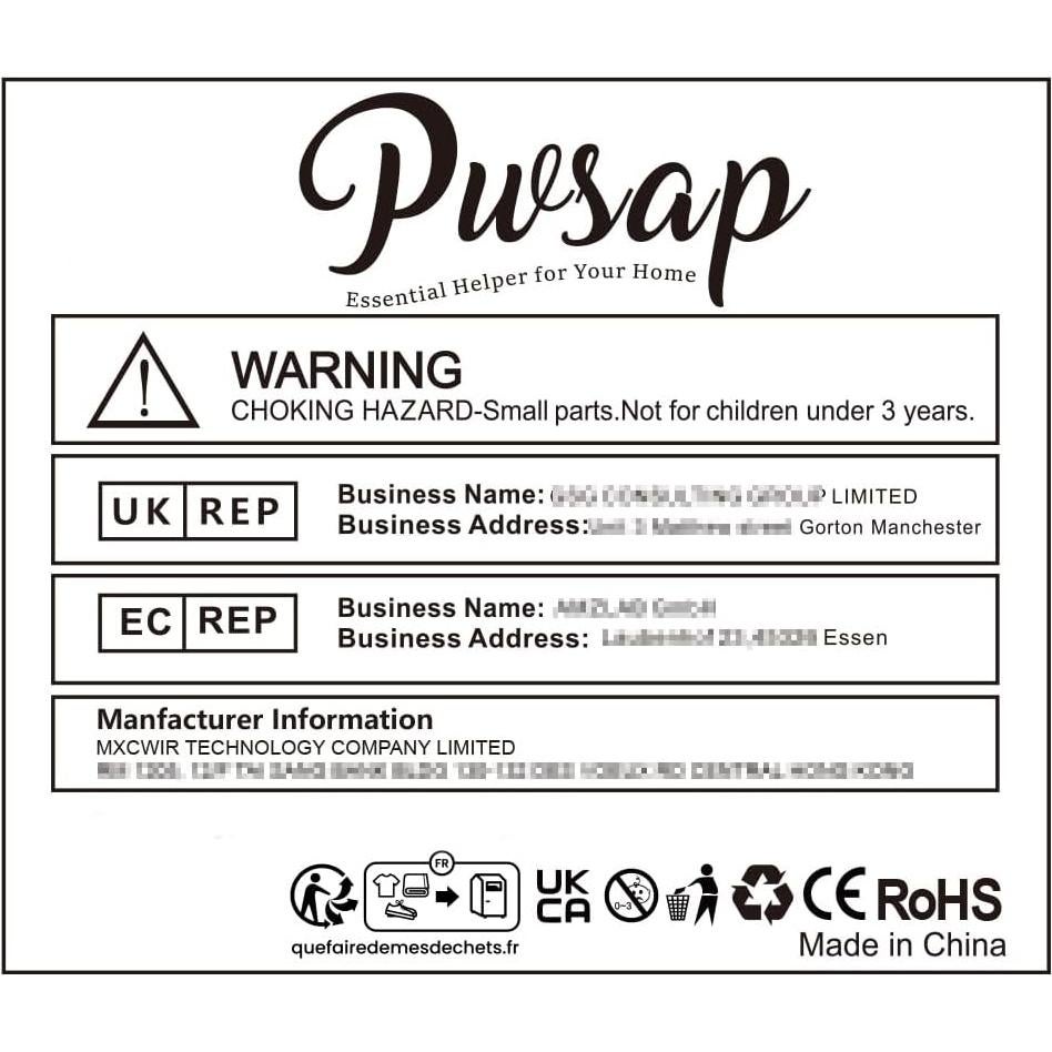 Juego de 8 Fundas de Ropa Pwsap Transpirables con Cremallera