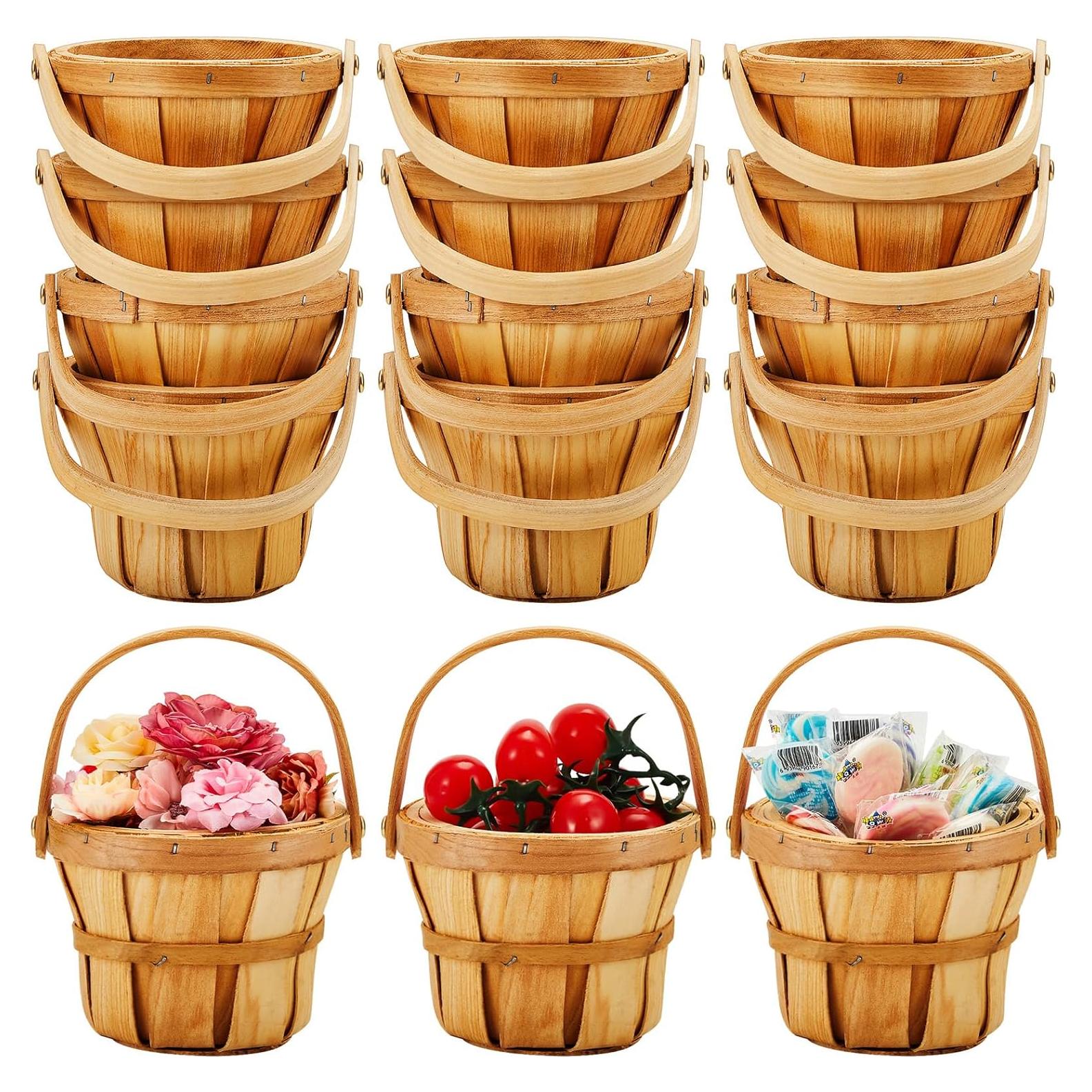Cestas de Madera Marsui 15 Pcs 10x13 cm para Decoración